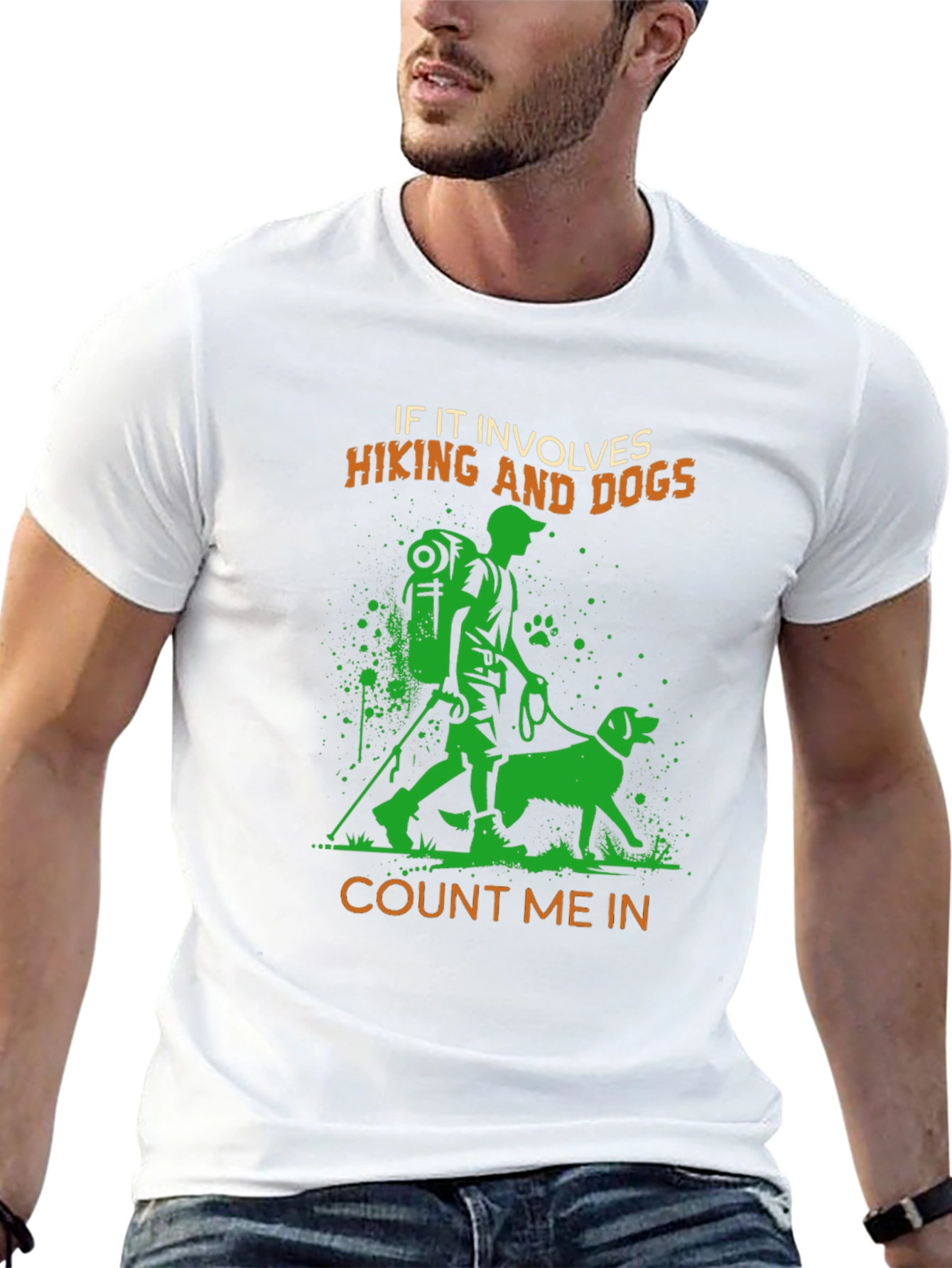 Hiking and Dogs Graphic T-Shirt