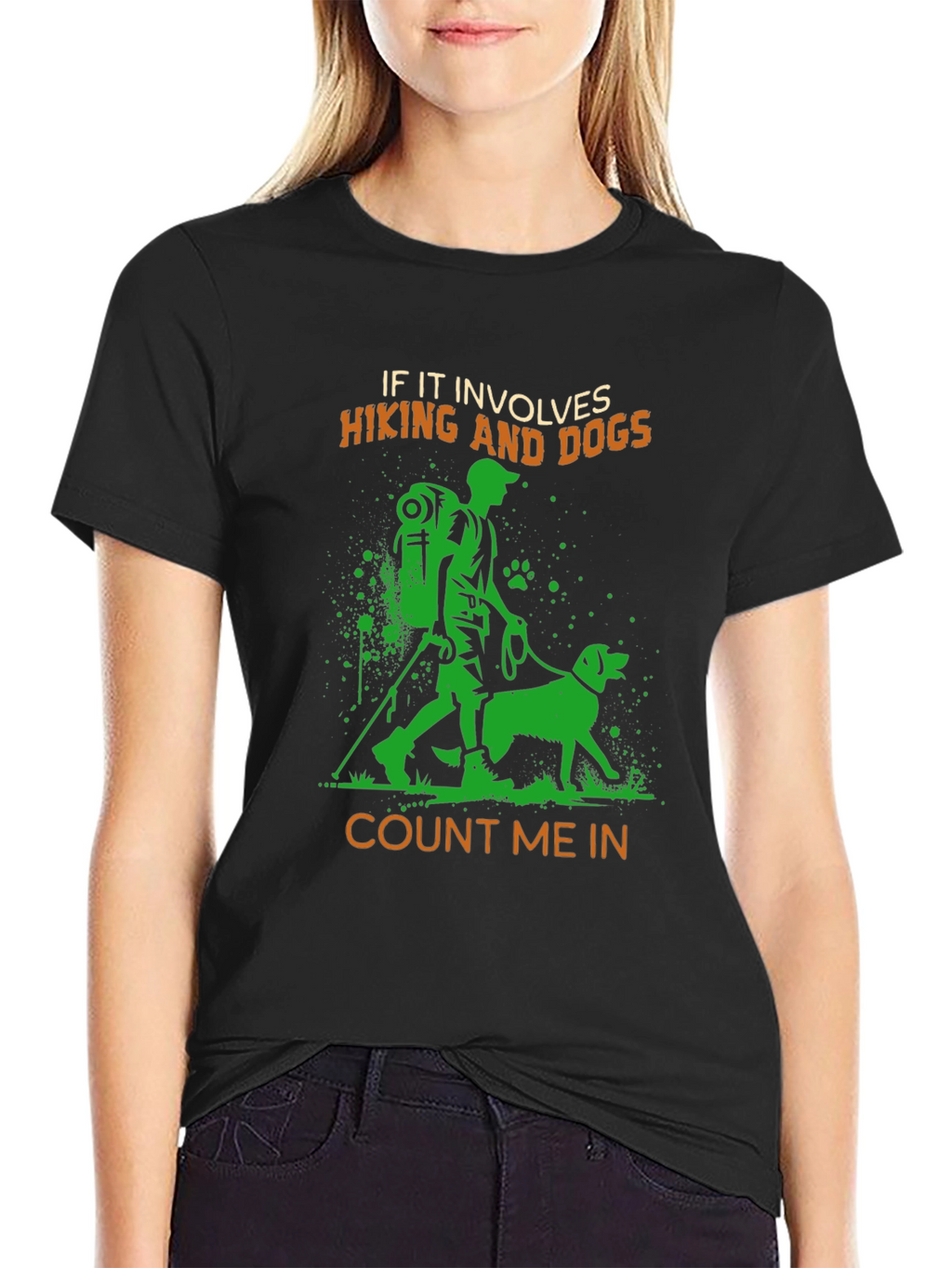 Hiking and Dogs Graphic T-Shirt