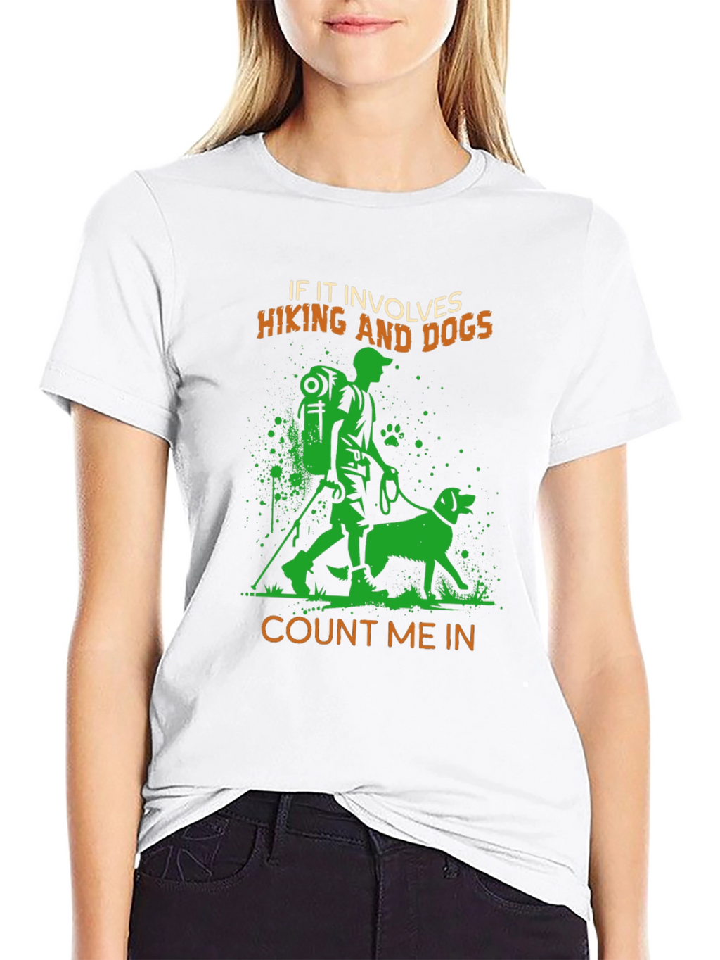 Hiking and Dogs Graphic T-Shirt