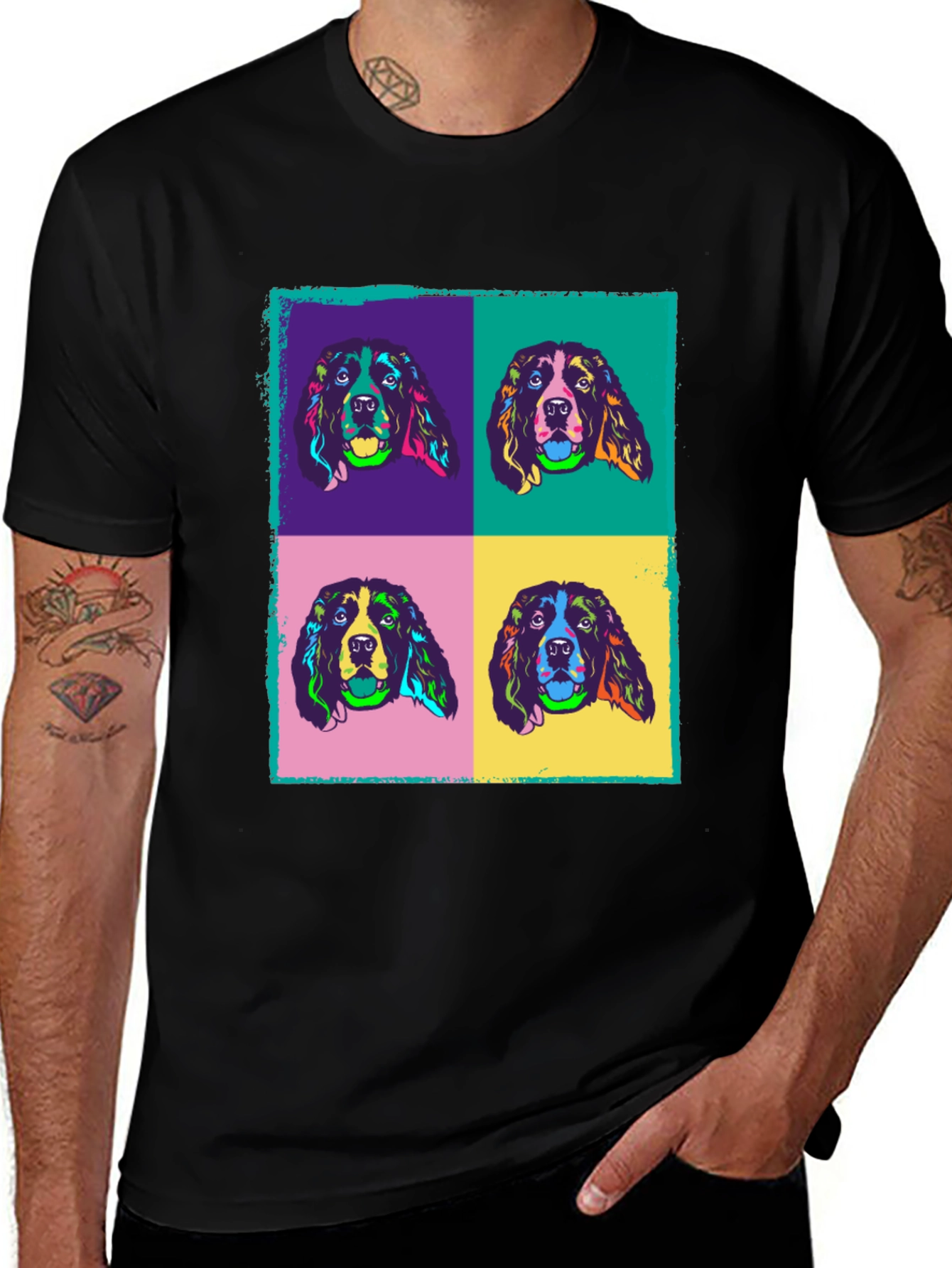 Pop Art Dog T-Shirt - Unique Graphic Tee for Dog Lovers