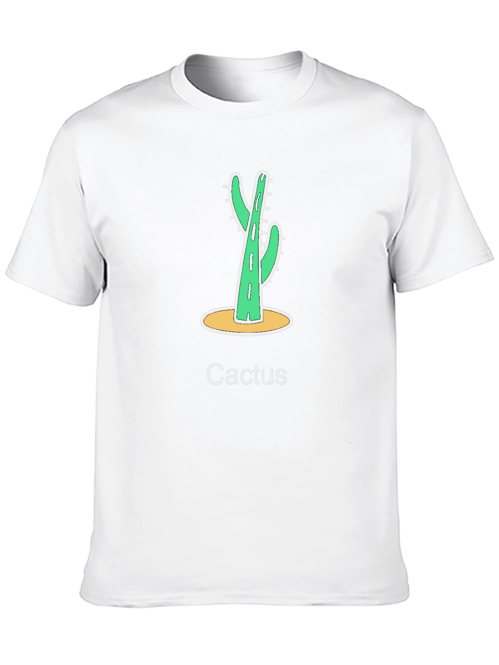 Cactus Graphic Print Black T-Shirt