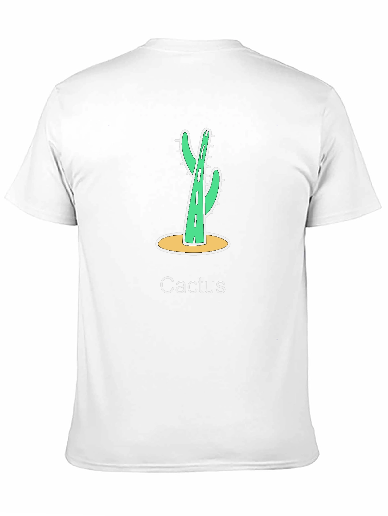 Cactus Graphic Print Black T-Shirt