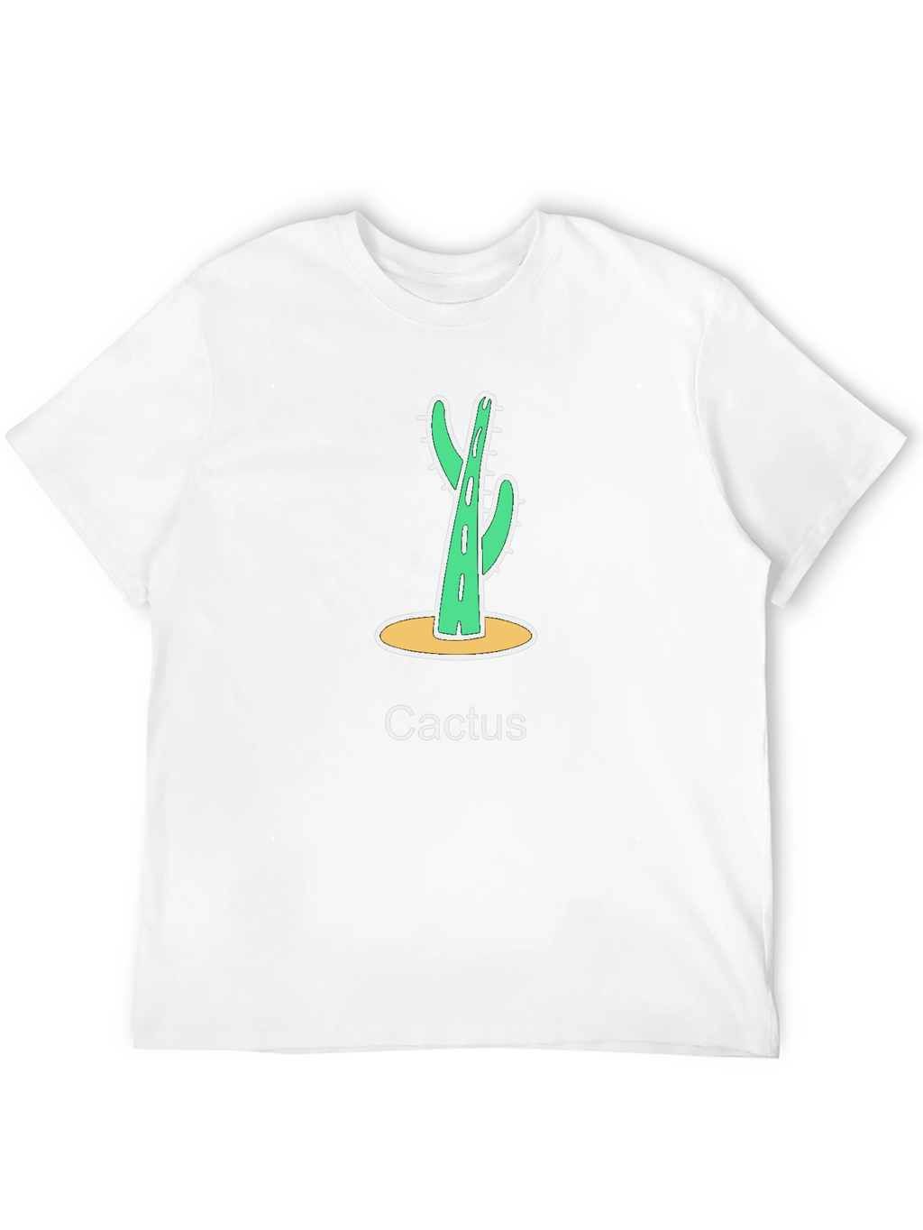 Cactus Graphic Print Black T-Shirt