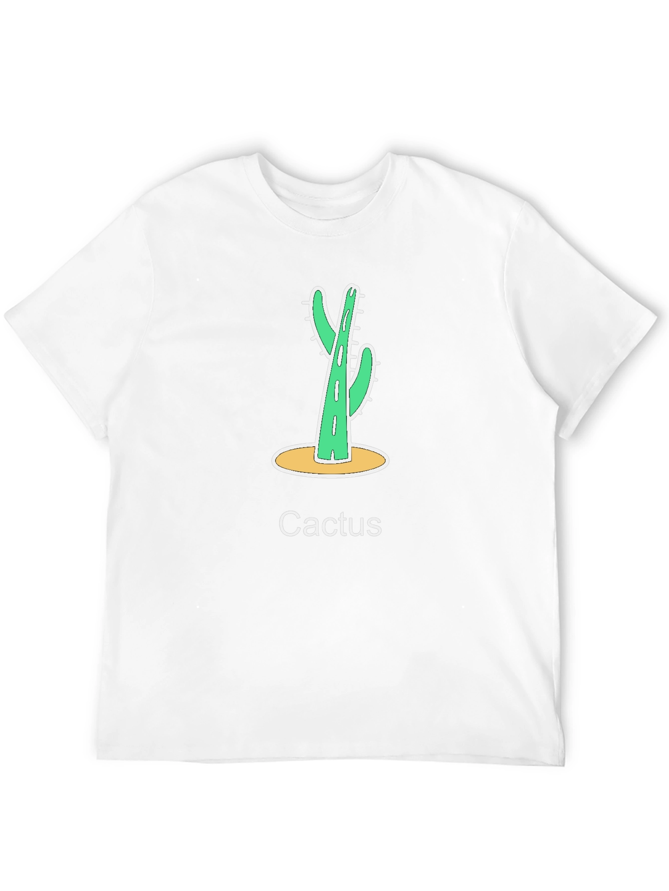 Cactus Graphic Print Black T-Shirt