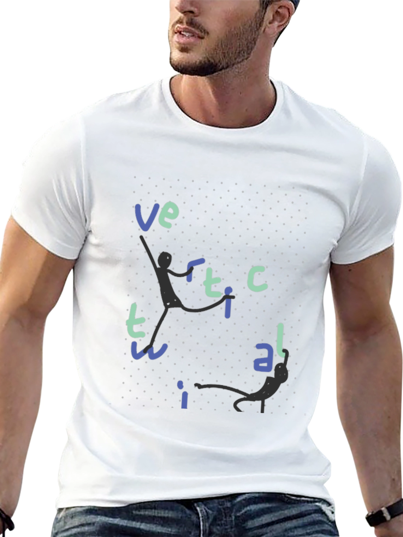 Vertical T-Shirt - Fun Graphic Tee