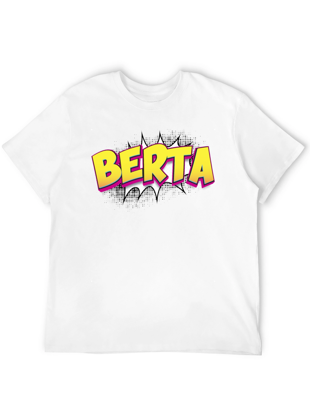 BERTA Comic Style Black T-Shirt