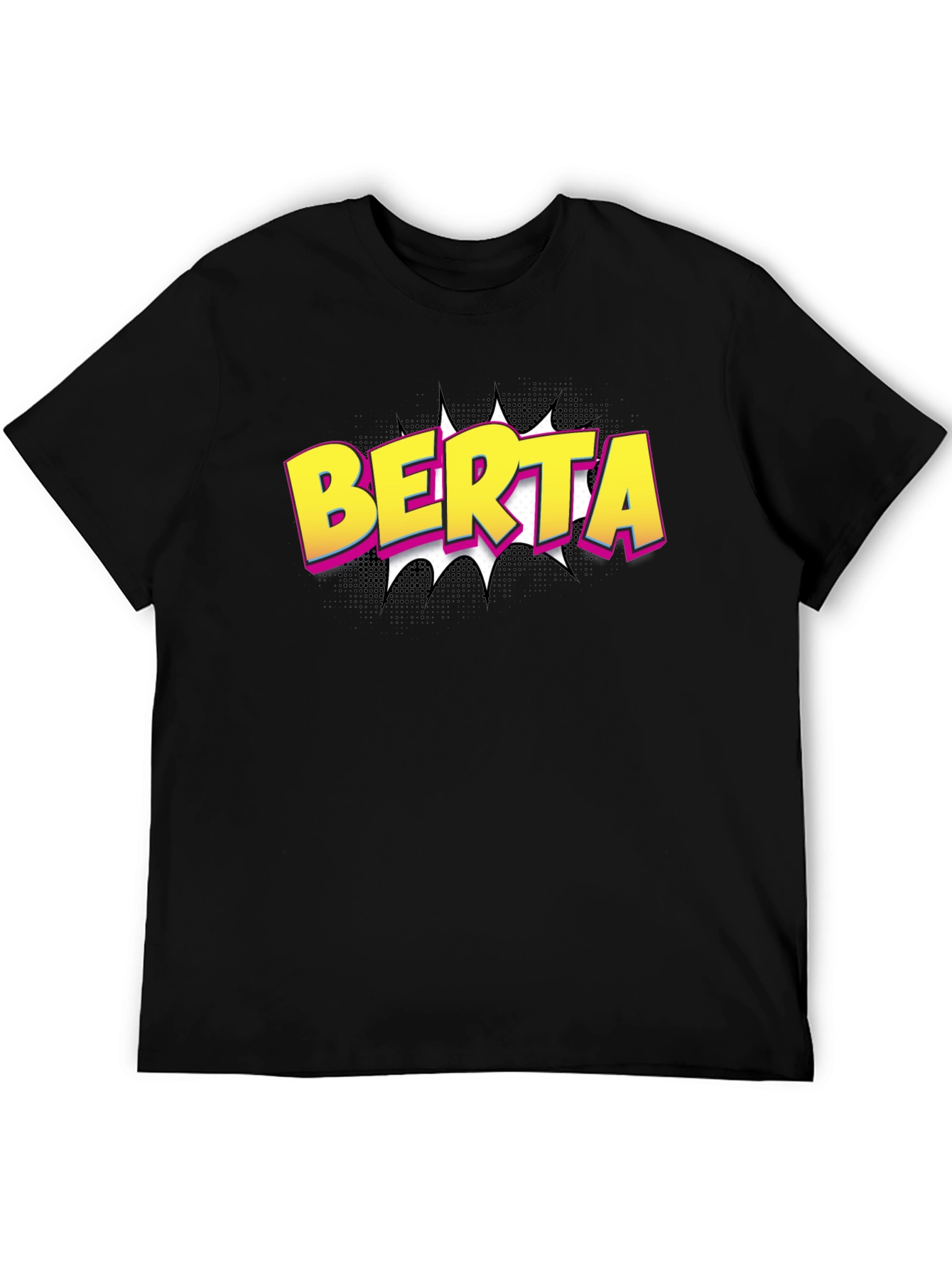 BERTA Comic Style Black T-Shirt
