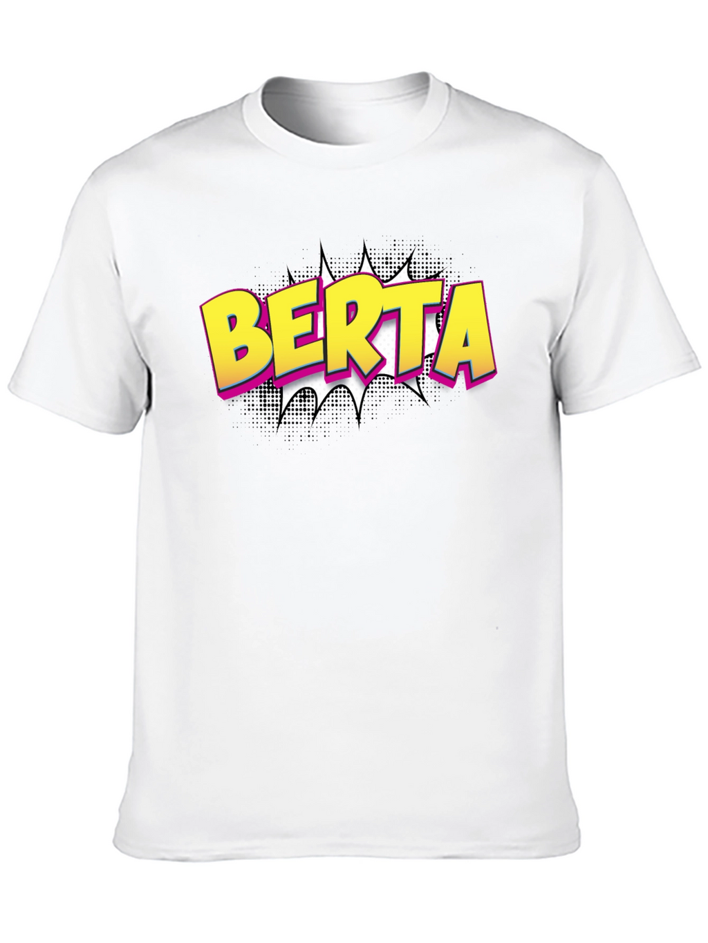 BERTA Comic Style Black T-Shirt