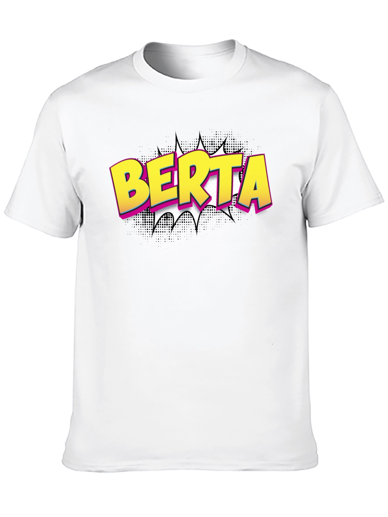 BERTA Comic Style Black T-Shirt