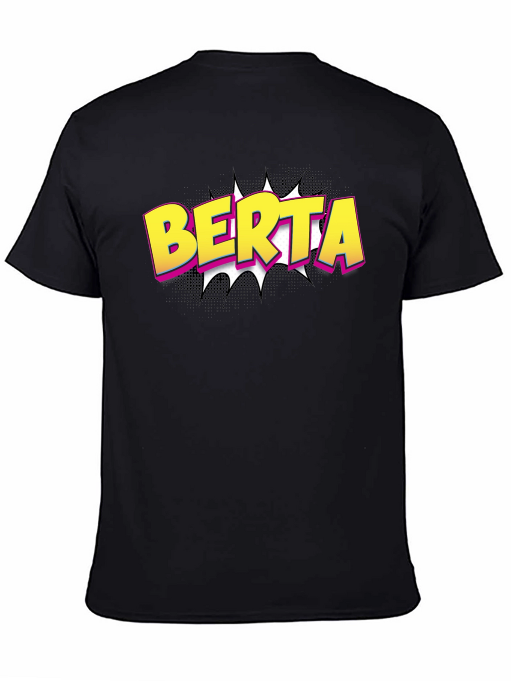 BERTA Comic Style Black T-Shirt