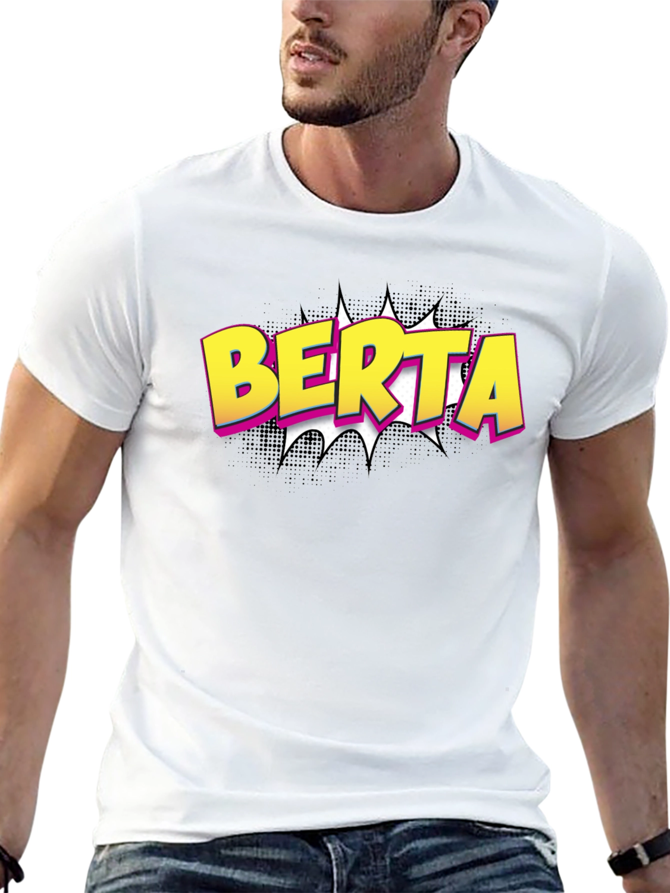 BERTA Comic Style Black T-Shirt