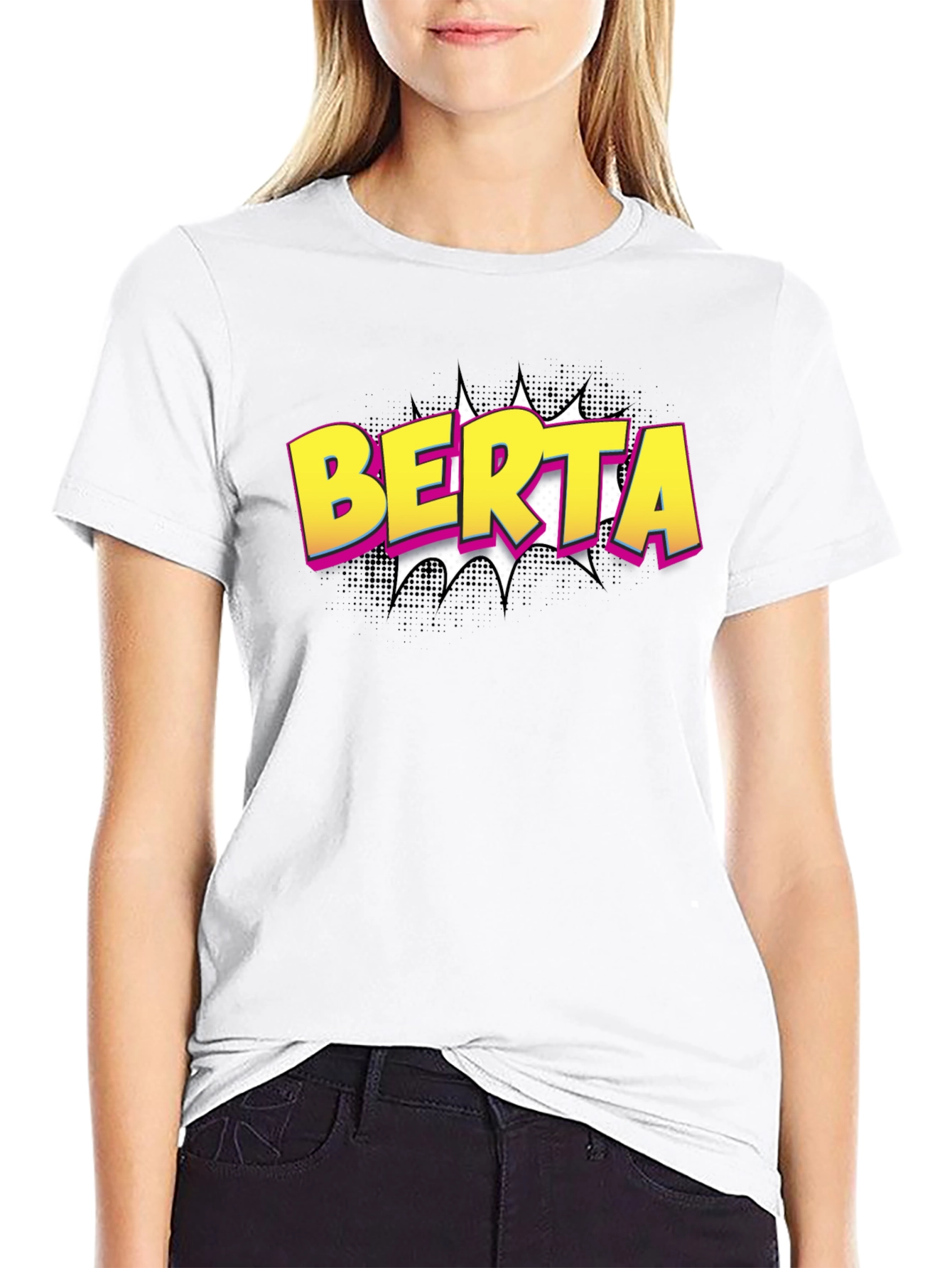 BERTA Comic Style Black T-Shirt