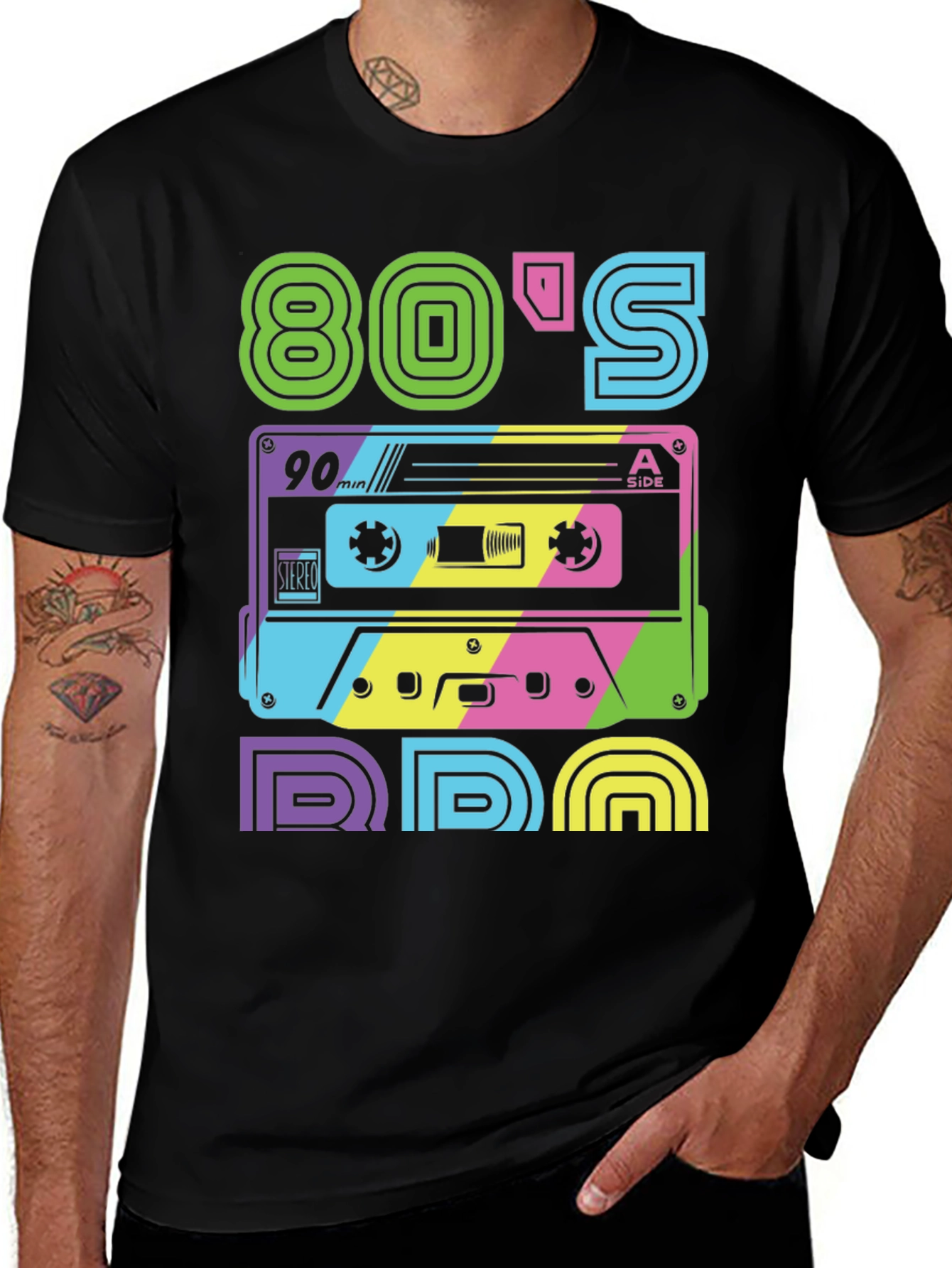 Retro 80s T-Shirt: Cassette Tape Design