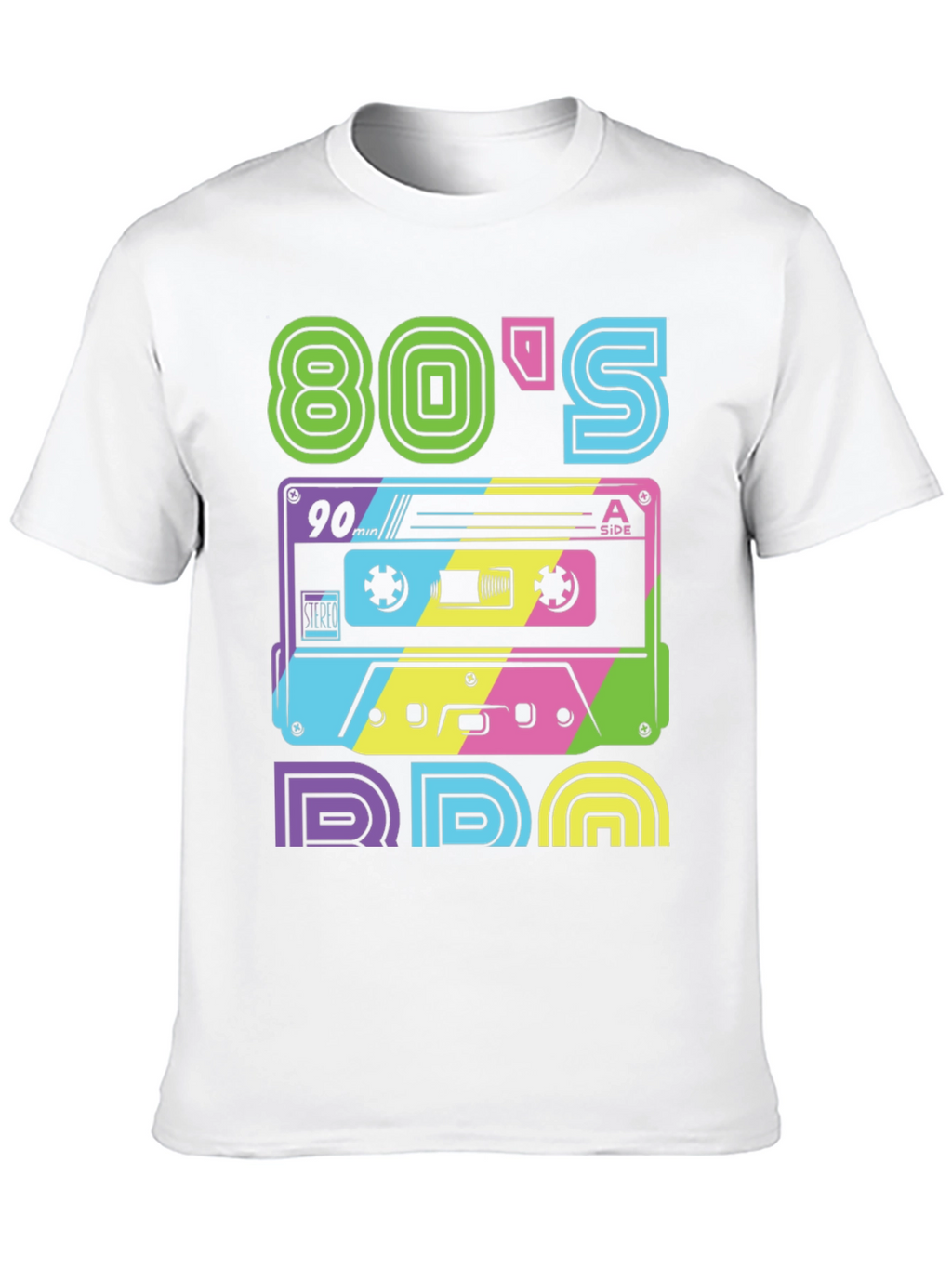 Retro 80s T-Shirt: Cassette Tape Design