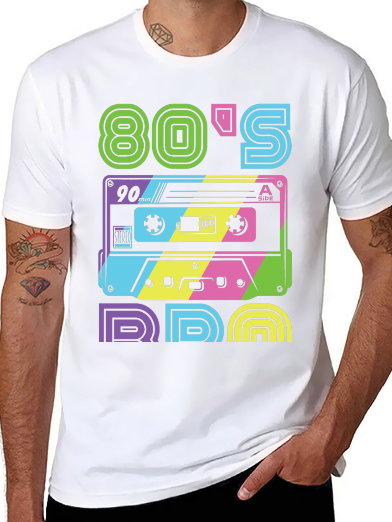 Retro 80s T-Shirt: Cassette Tape Design