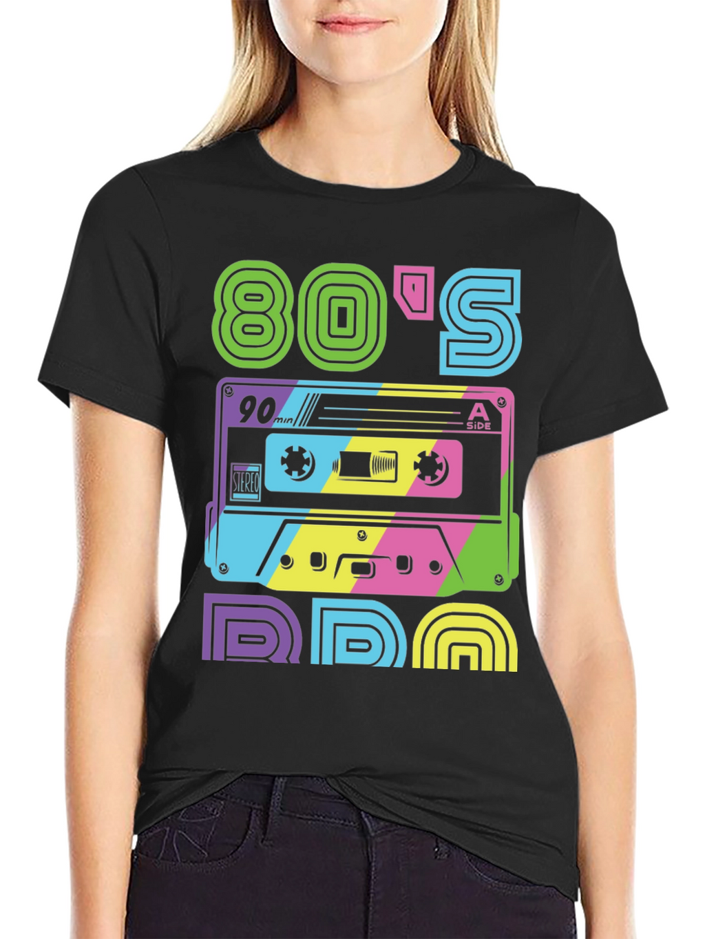 Retro 80s T-Shirt: Cassette Tape Design