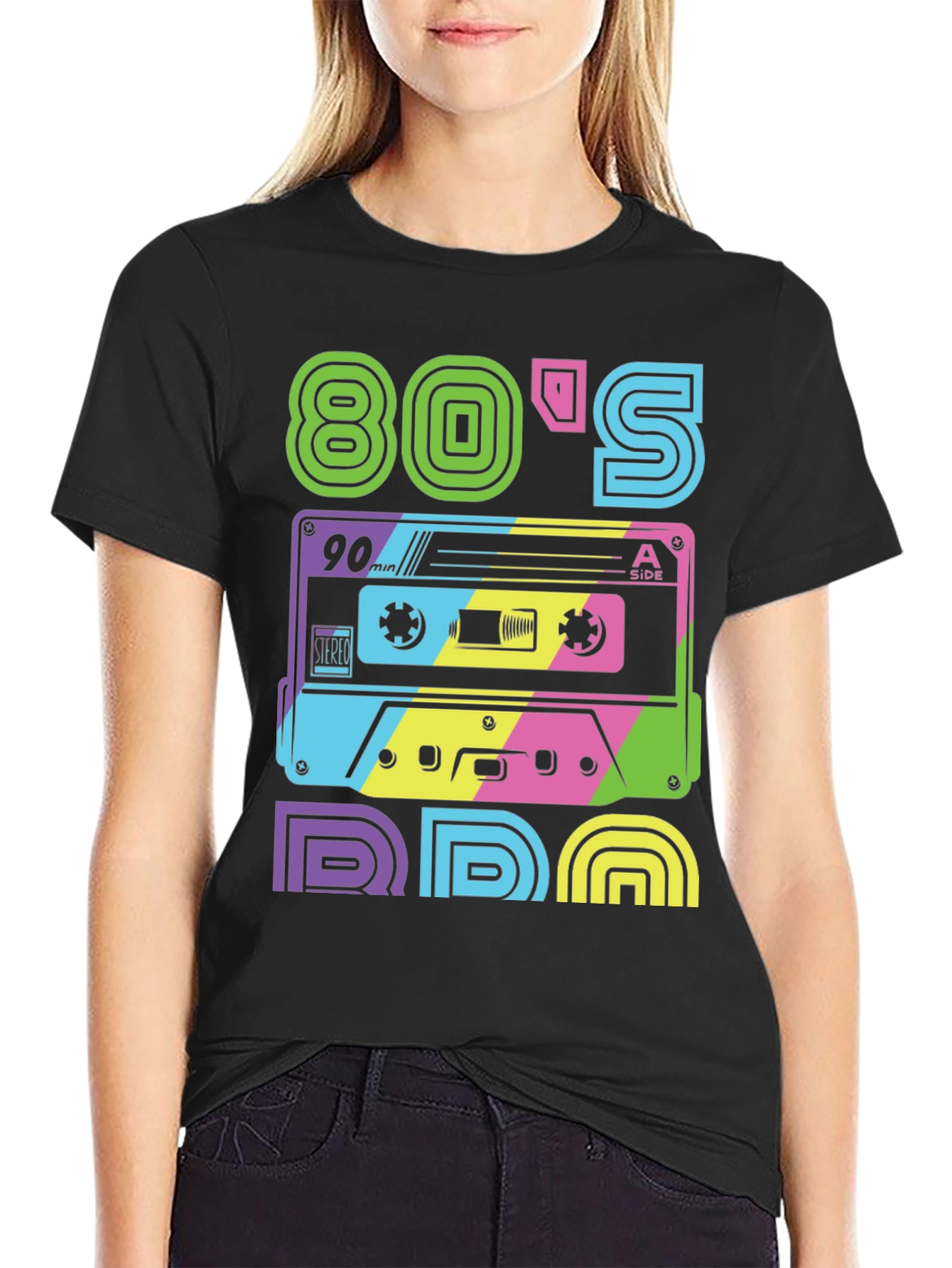 Retro 80s T-Shirt: Cassette Tape Design