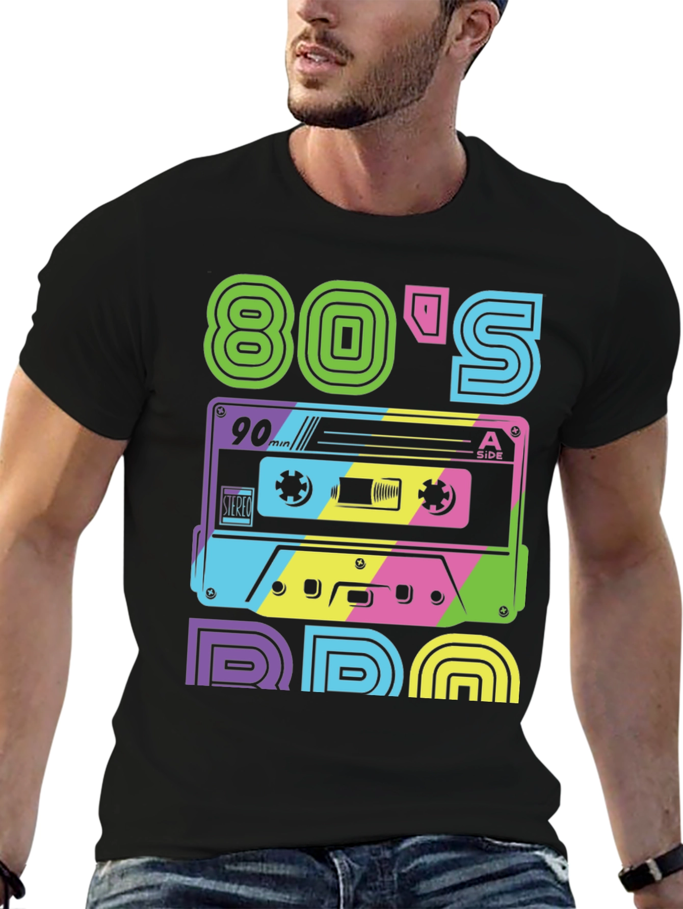 Retro 80s T-Shirt: Cassette Tape Design