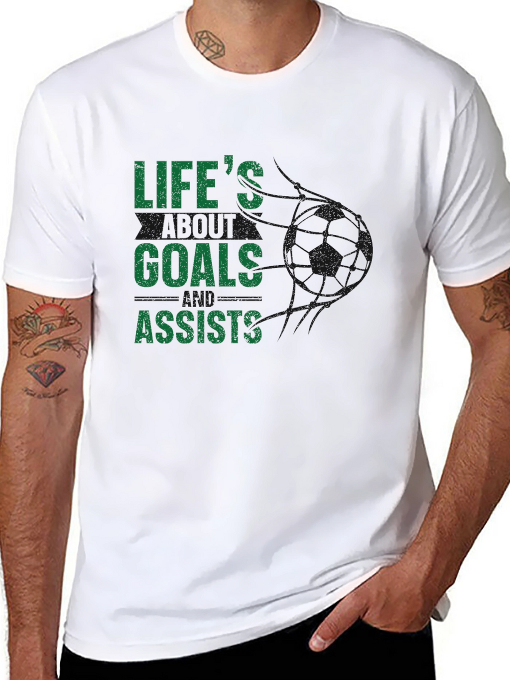 Lifes Goals and Assists Graphic T-Shirt
