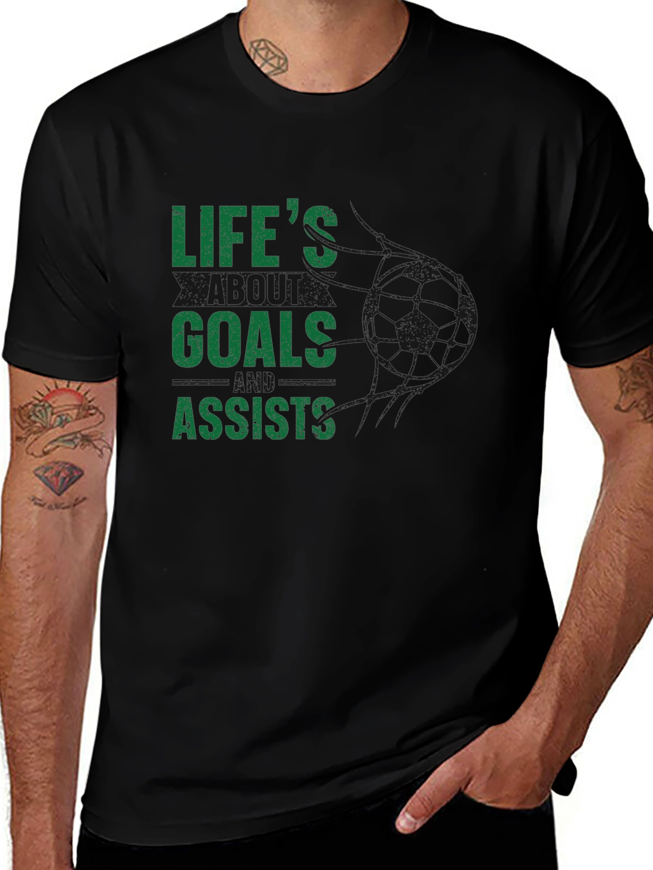 Lifes Goals and Assists Graphic T-Shirt