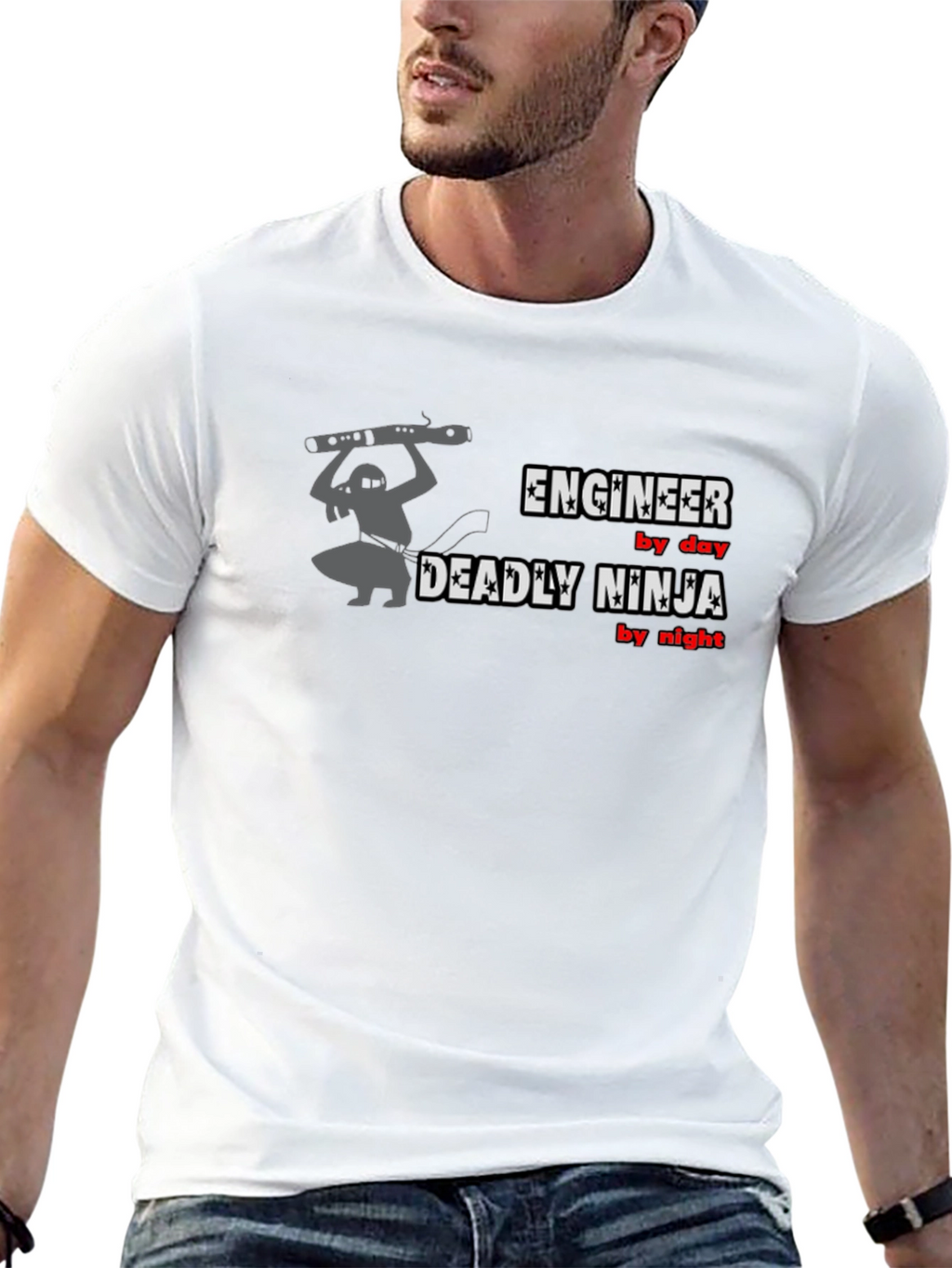 Engineer by Day Deadly Ninja by Night T-Shirt