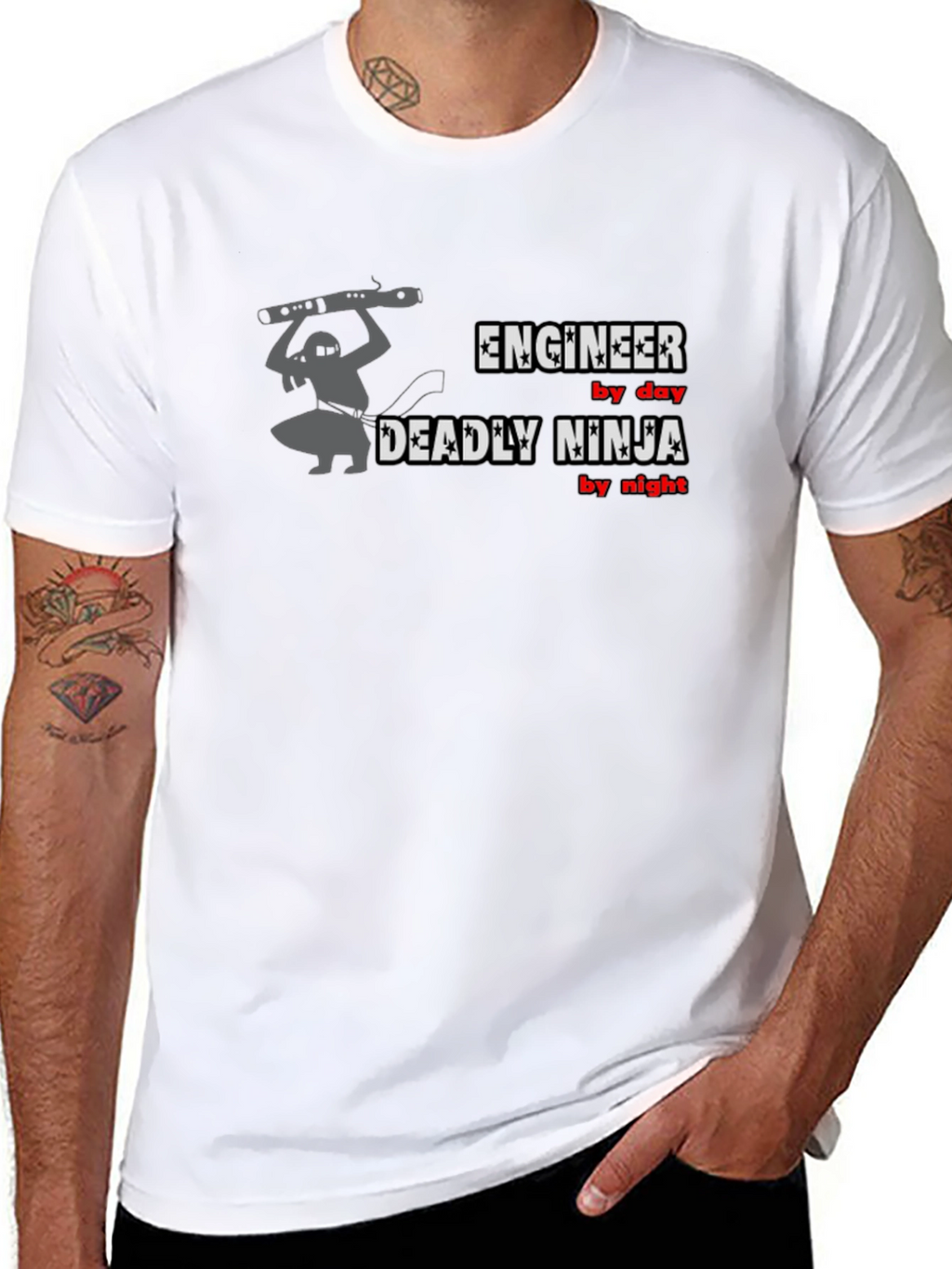 Engineer by Day Deadly Ninja by Night T-Shirt