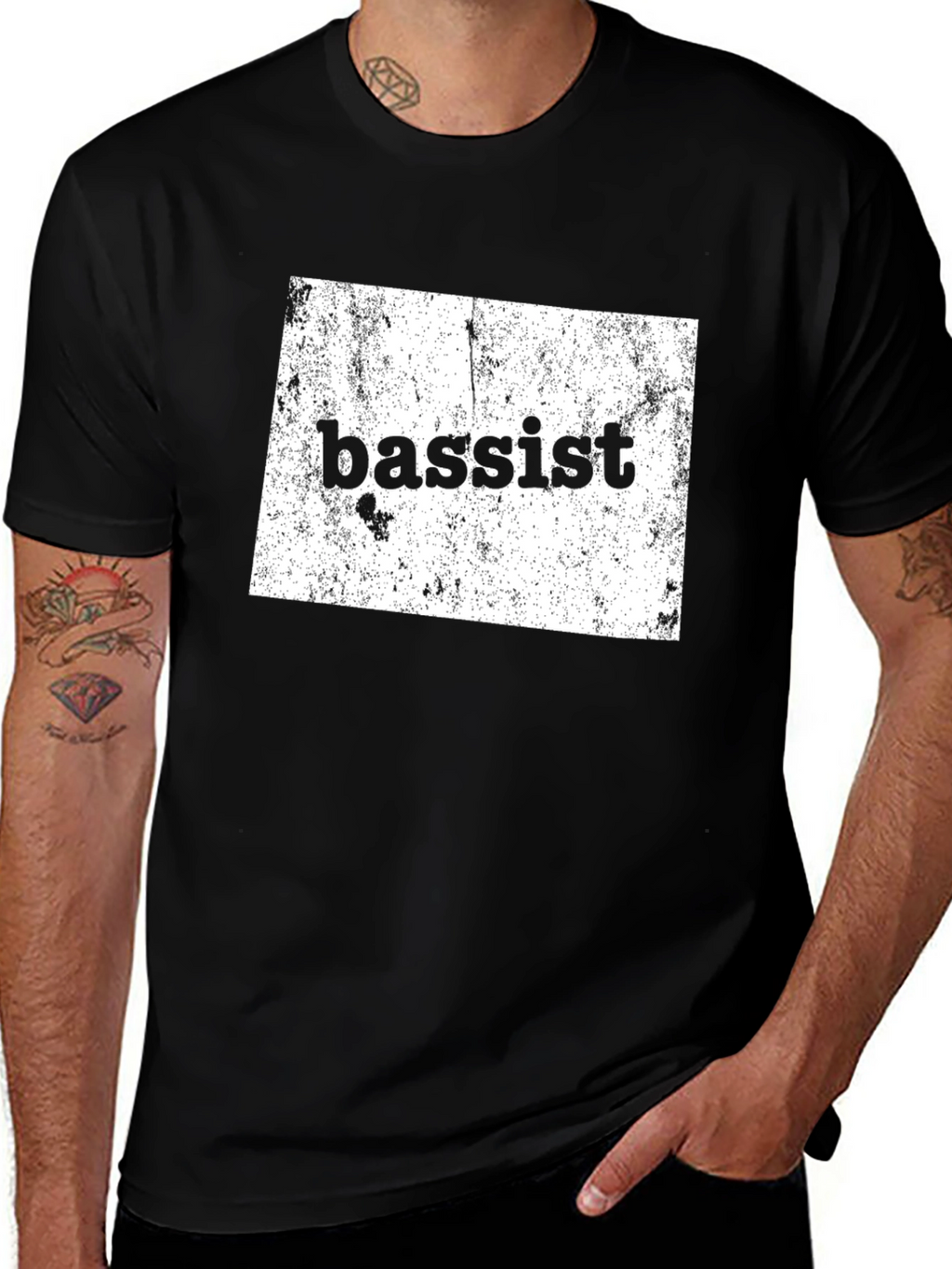 Bassist T-Shirt - Black Graphic Tee for Musicians