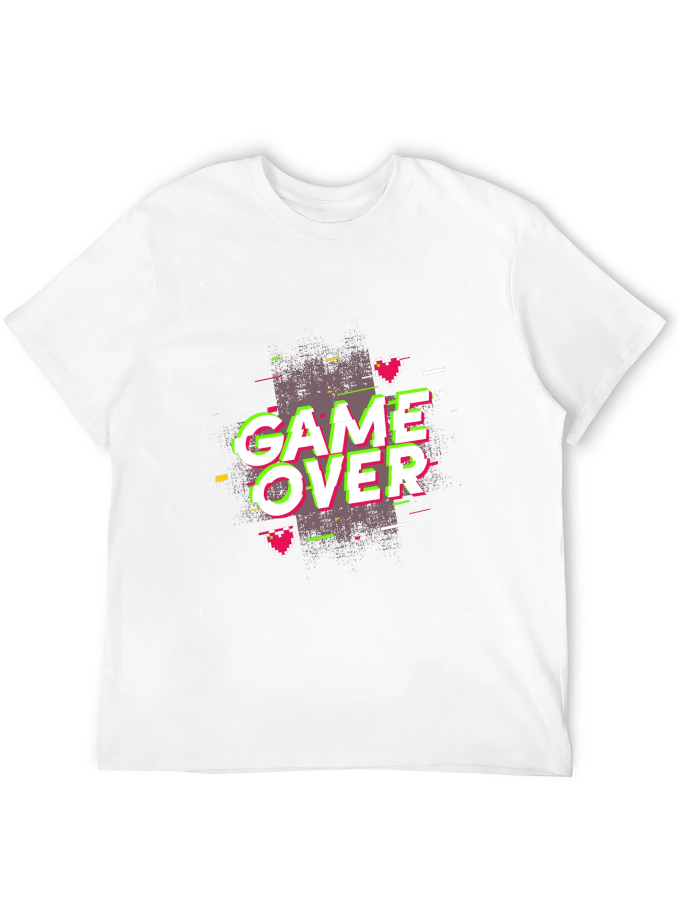 Game Over Graphic Print Tee - Black