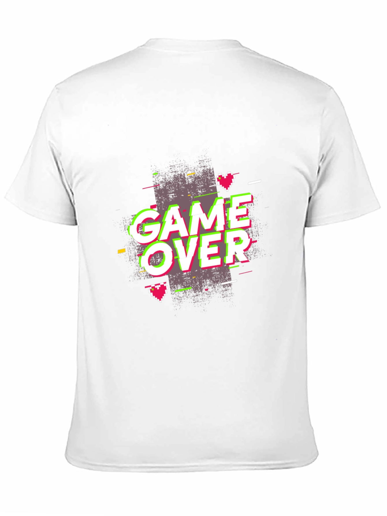Game Over Graphic Print Tee - Black