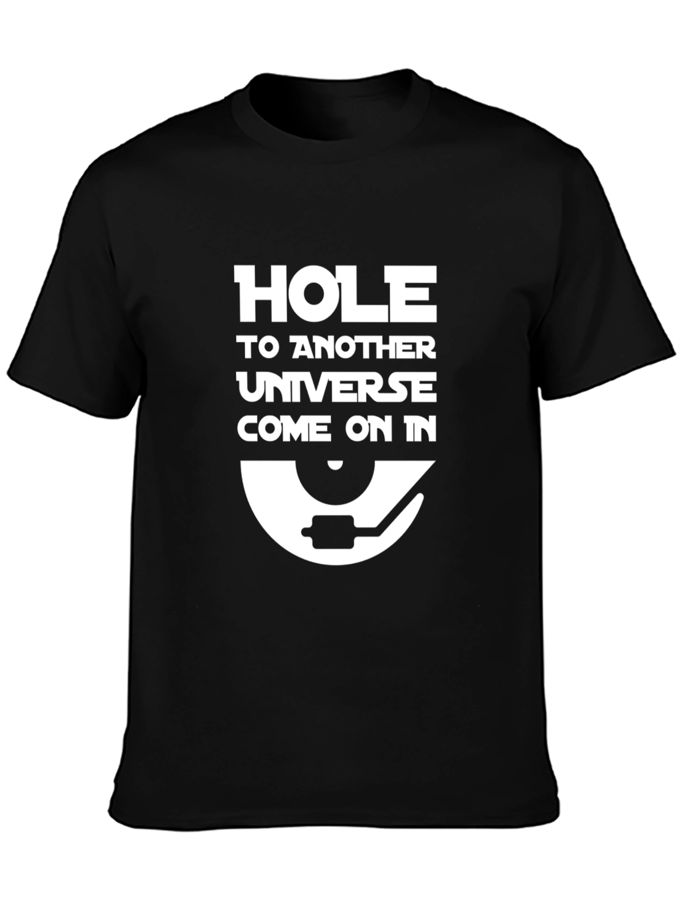 Hole to Another Universe Black Graphic Tee