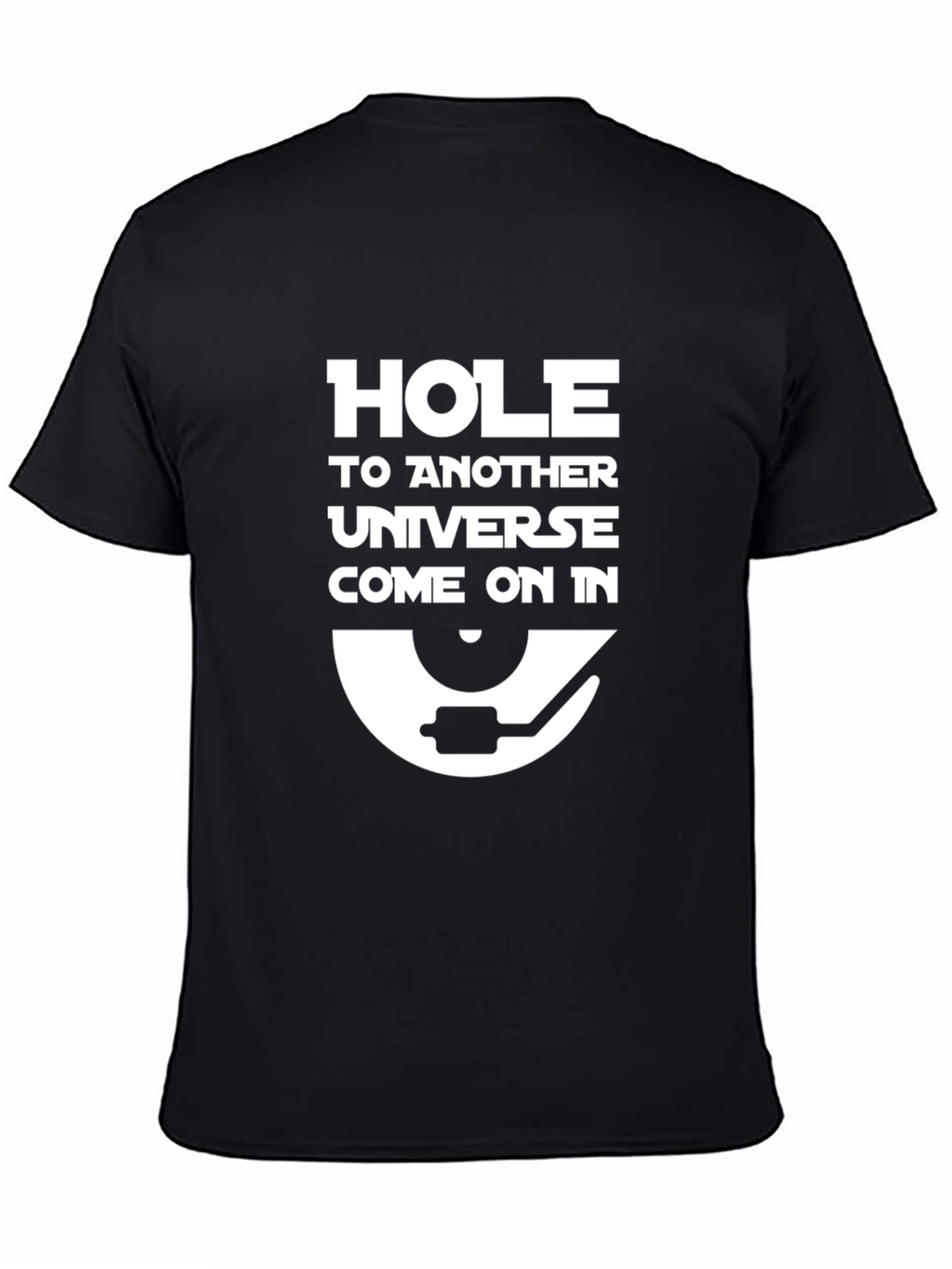 Hole to Another Universe Black Graphic Tee