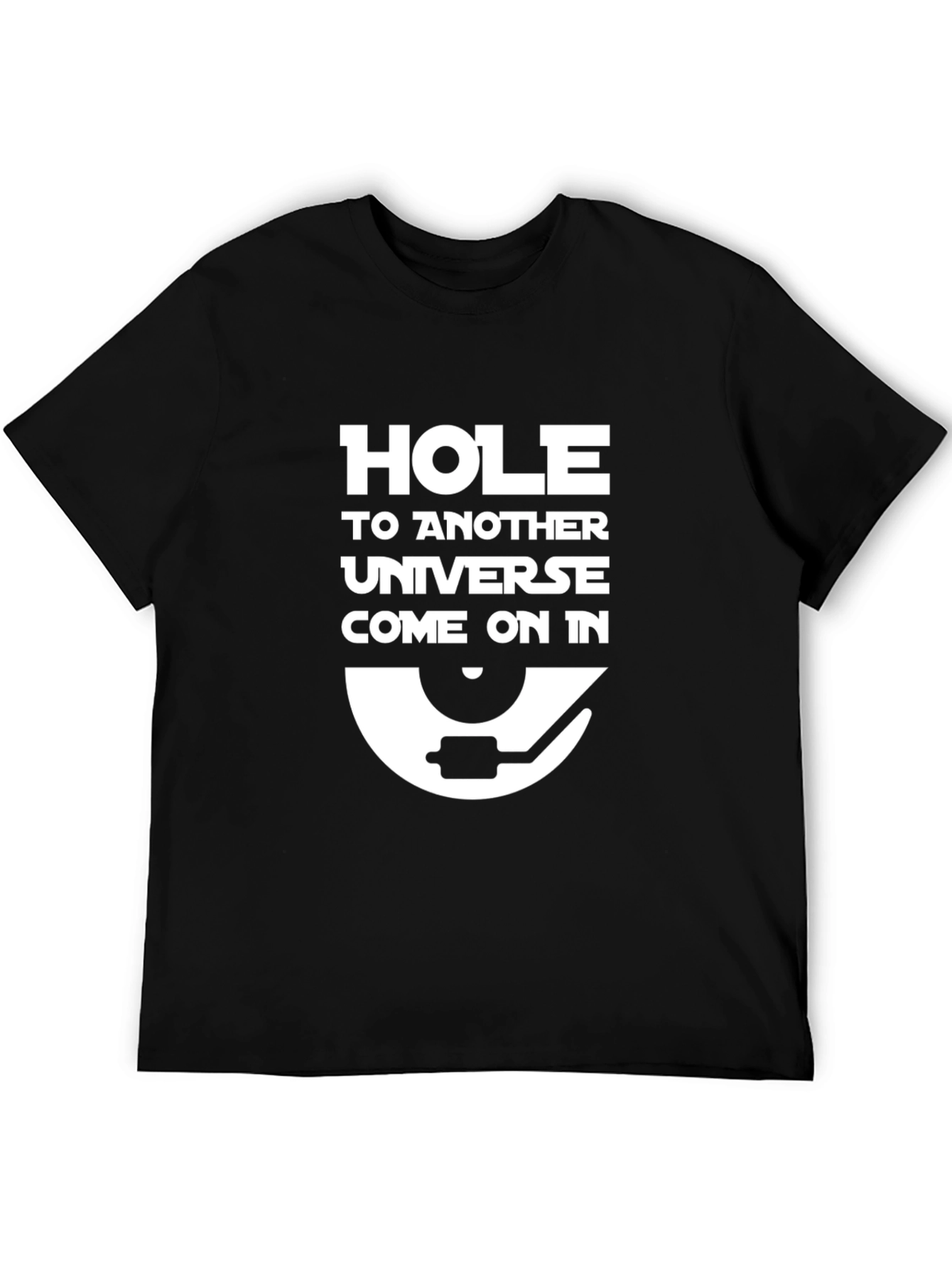 Hole to Another Universe Black Graphic Tee