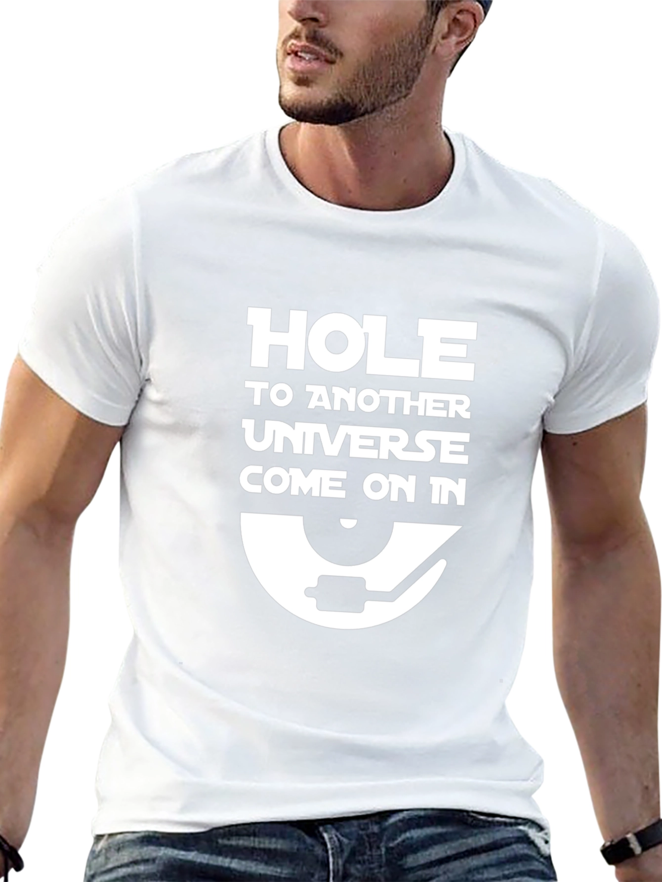 Hole to Another Universe Black Graphic Tee