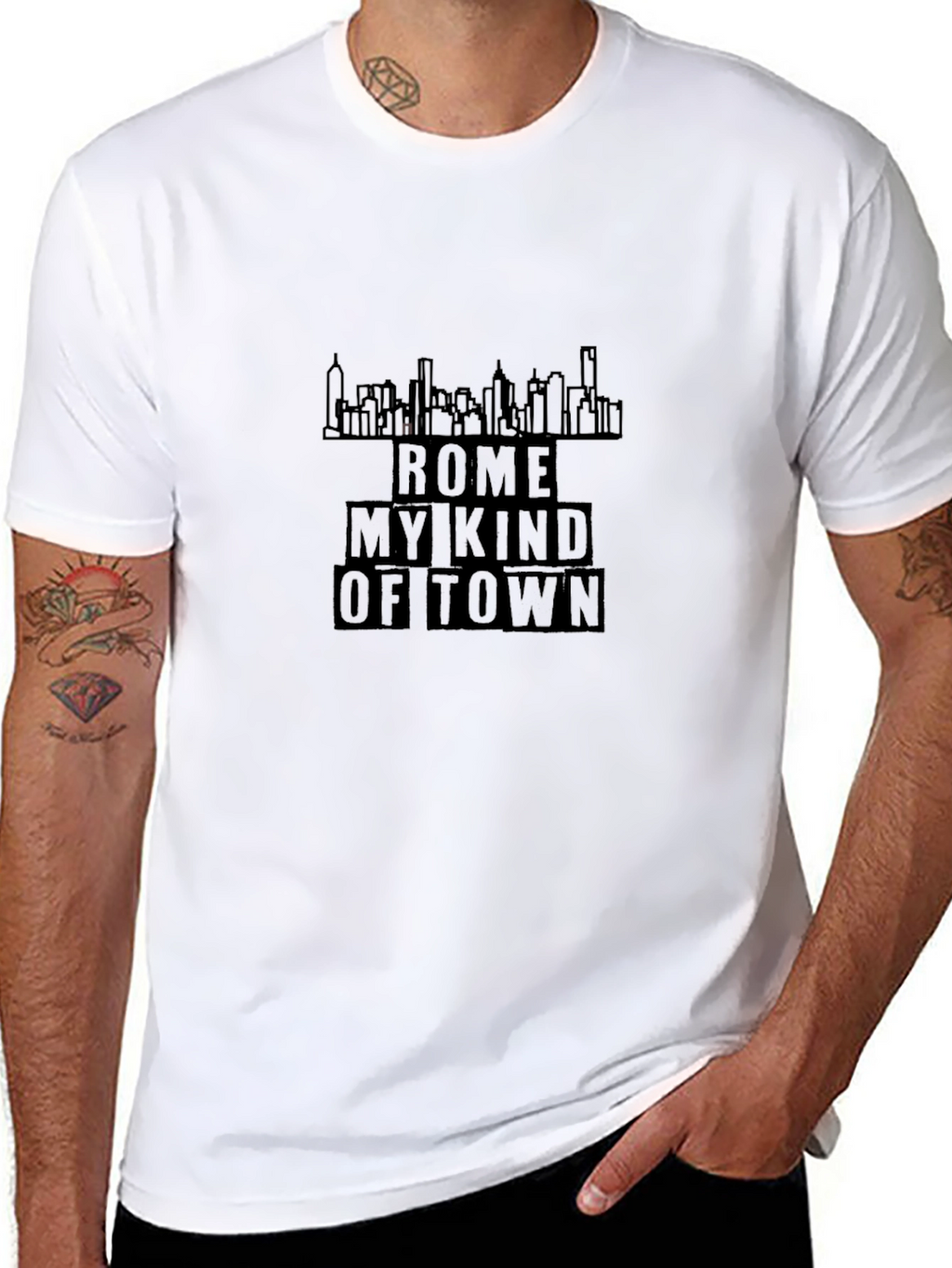 Rome My Kind of Town Black T-Shirt
