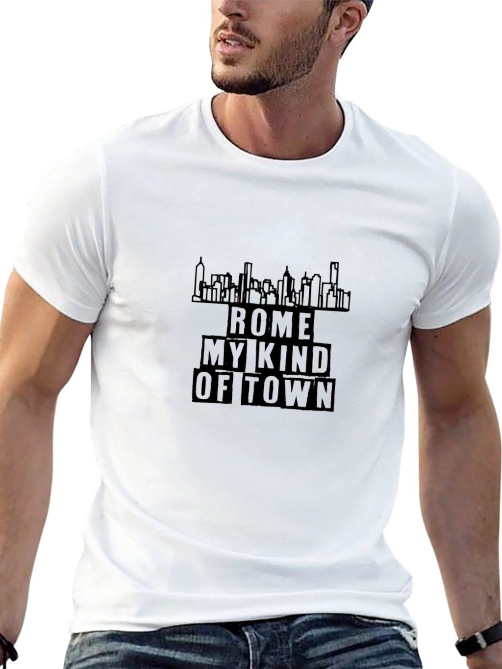 Rome My Kind of Town Black T-Shirt