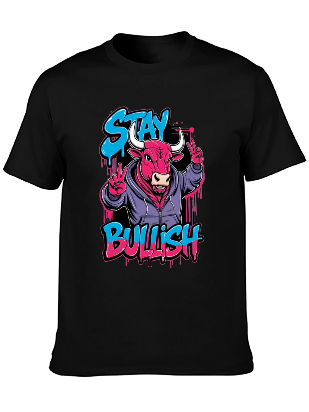 Stay Bullish Graphic Tee - Trendy Streetwear Style