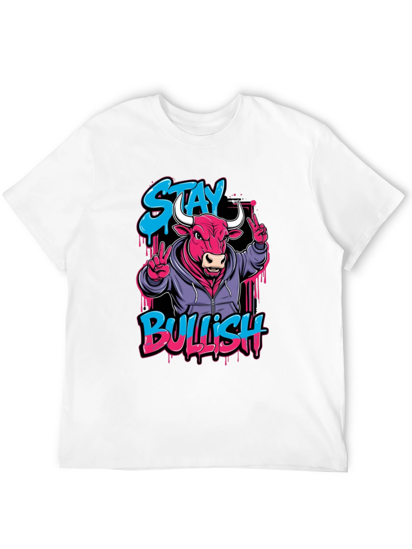 Stay Bullish Graphic Tee - Trendy Streetwear Style