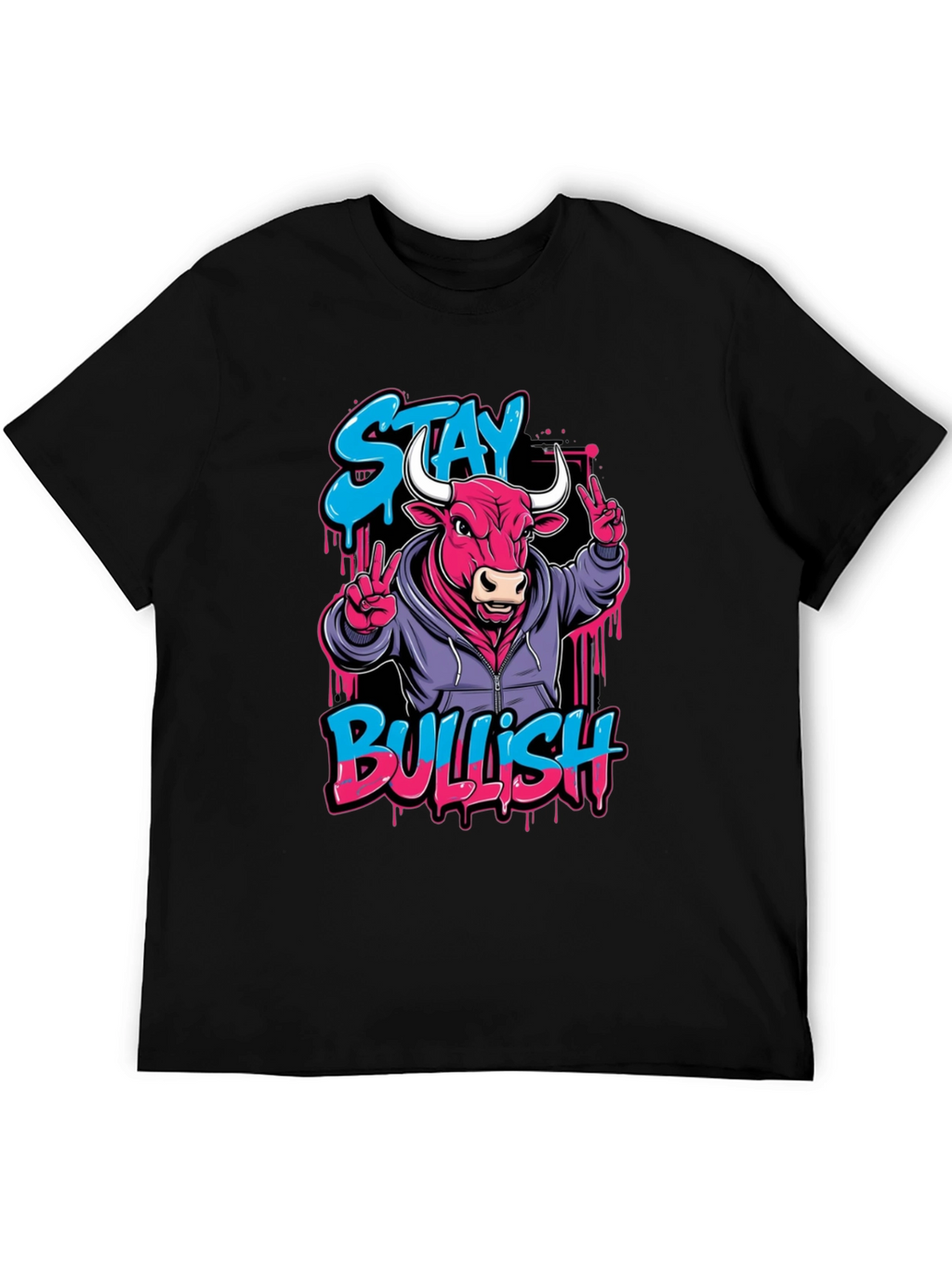 Stay Bullish Graphic Tee - Trendy Streetwear Style