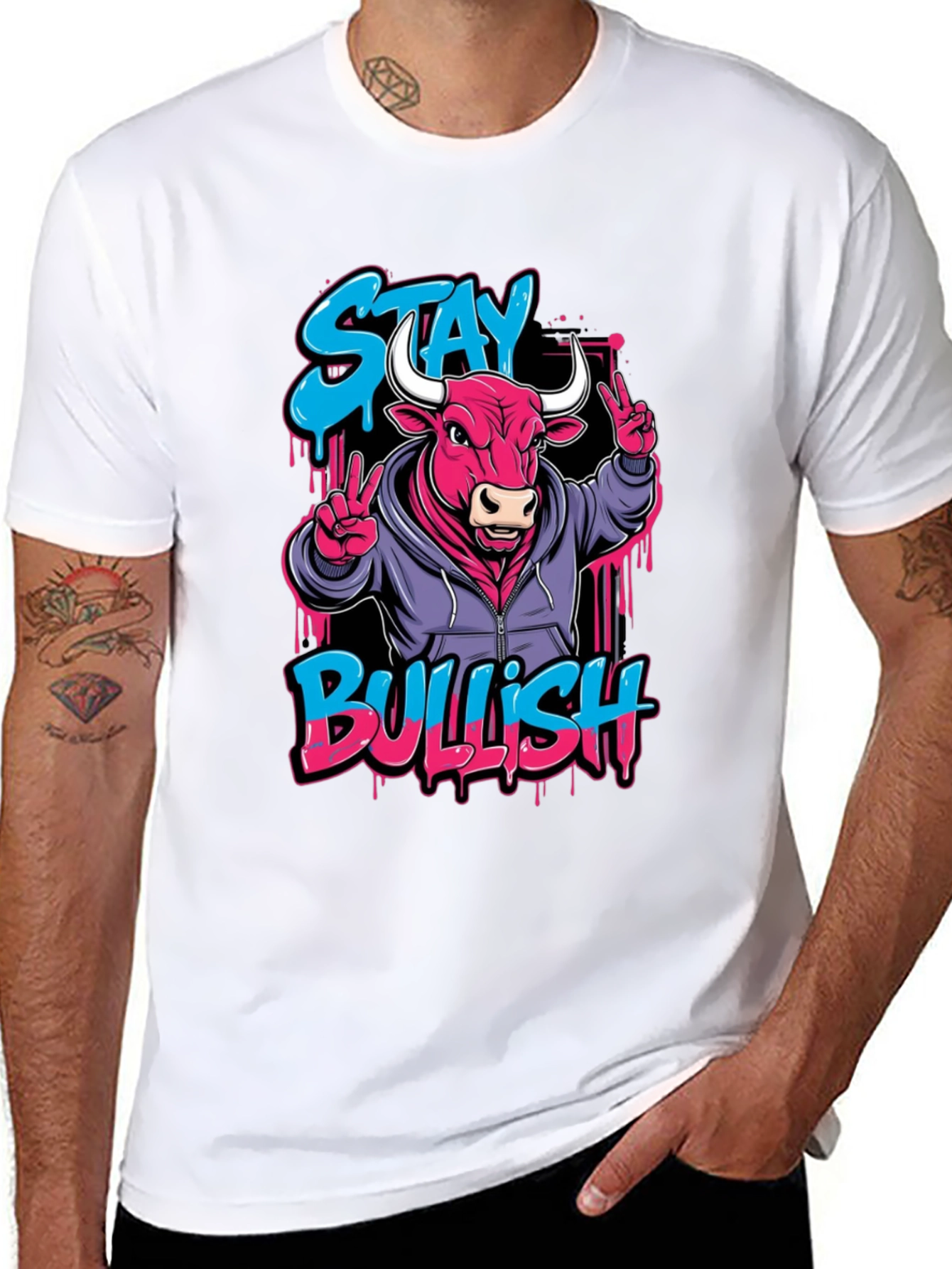 Stay Bullish Graphic Tee - Trendy Streetwear Style