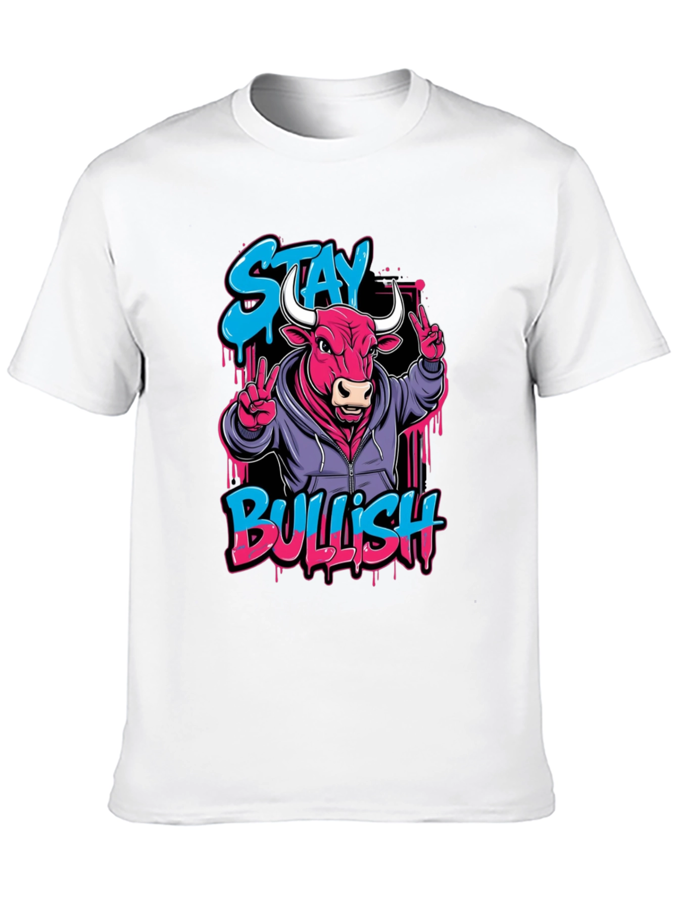 Stay Bullish Graphic Tee - Trendy Streetwear Style