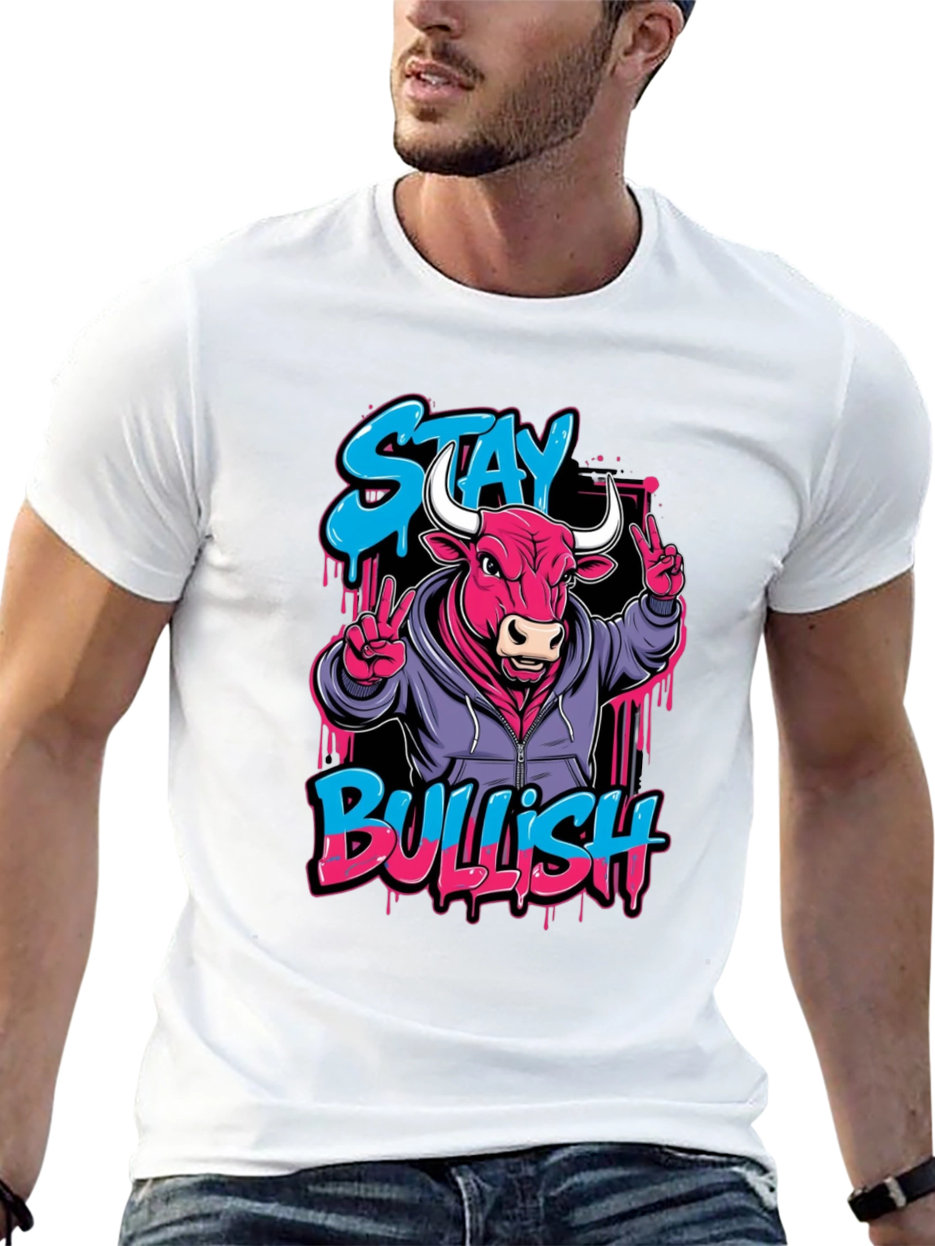Stay Bullish Graphic Tee - Trendy Streetwear Style
