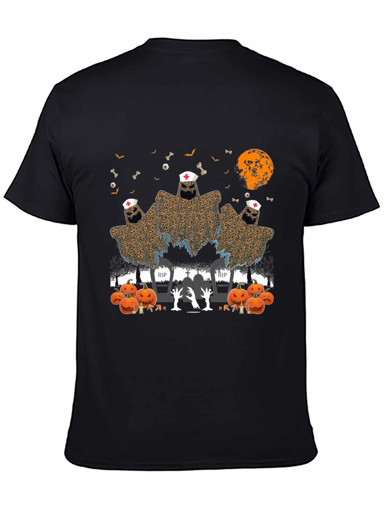 Halloween Nurse Ghost Graphic Tee