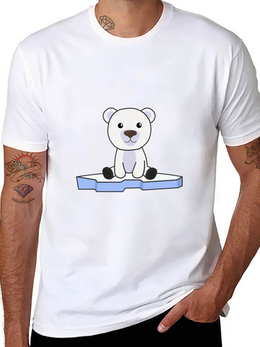 Polar Bear Graphic Tee - Cute Arctic Animal Design