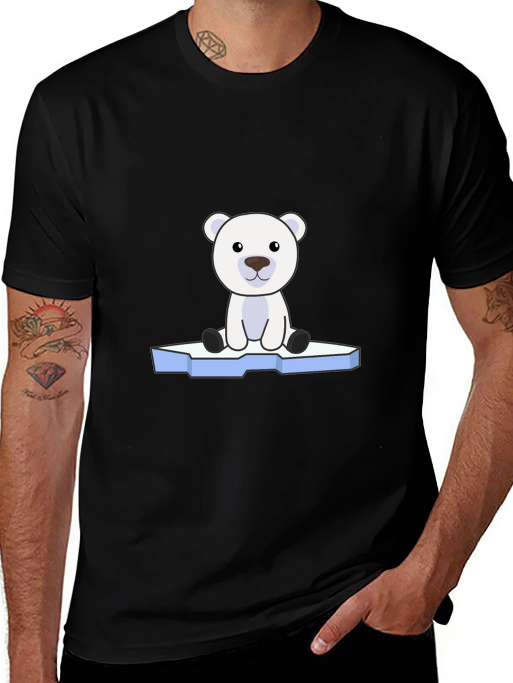 Polar Bear Graphic Tee - Cute Arctic Animal Design