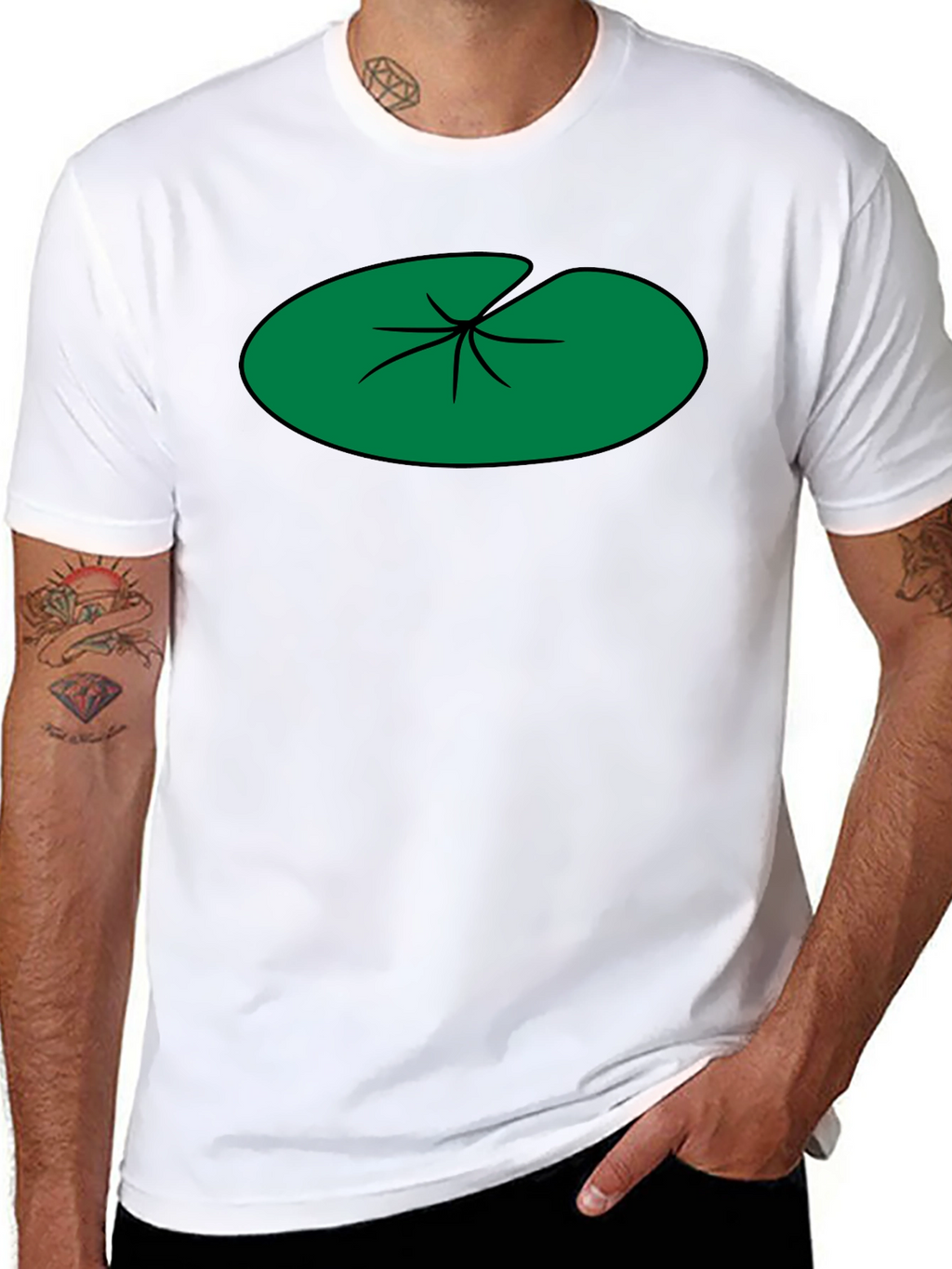 Lily Pad Graphic Black T-Shirt