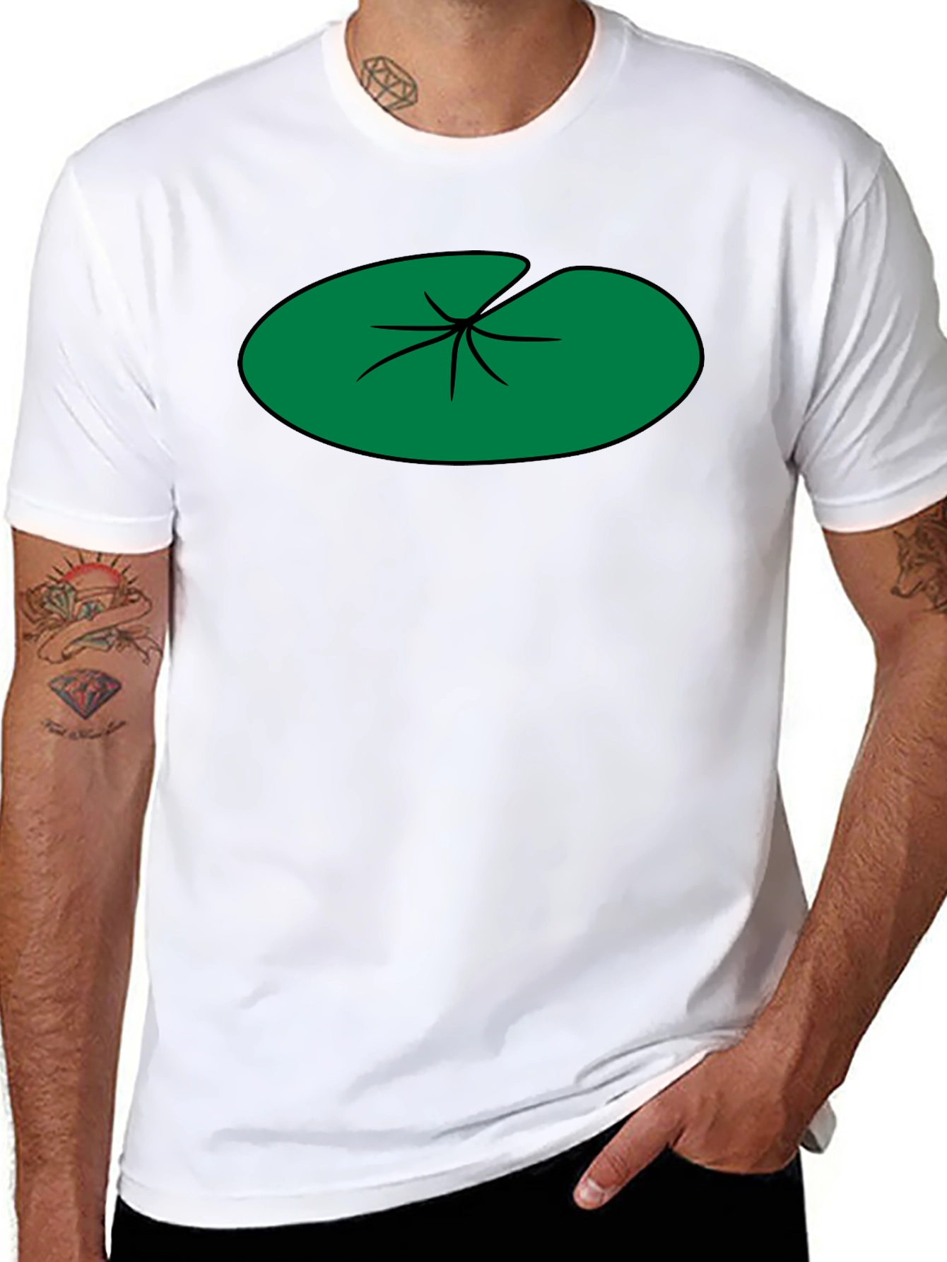 Lily Pad Graphic Black T-Shirt
