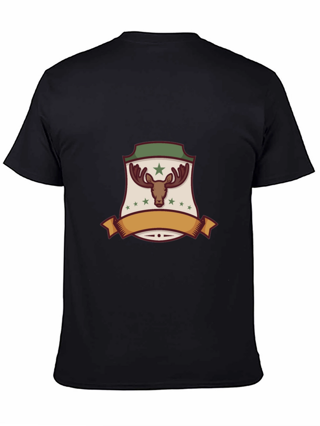 Moose Emblem Black T-Shirt