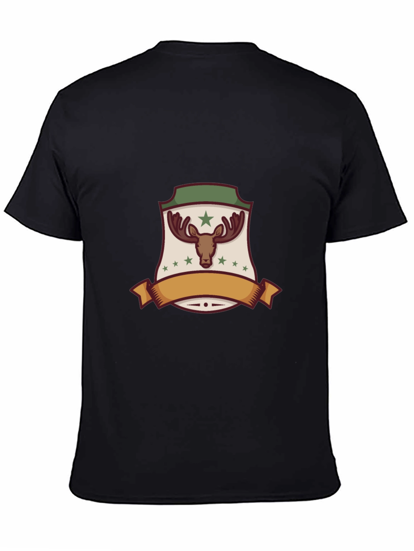 Moose Emblem Black T-Shirt