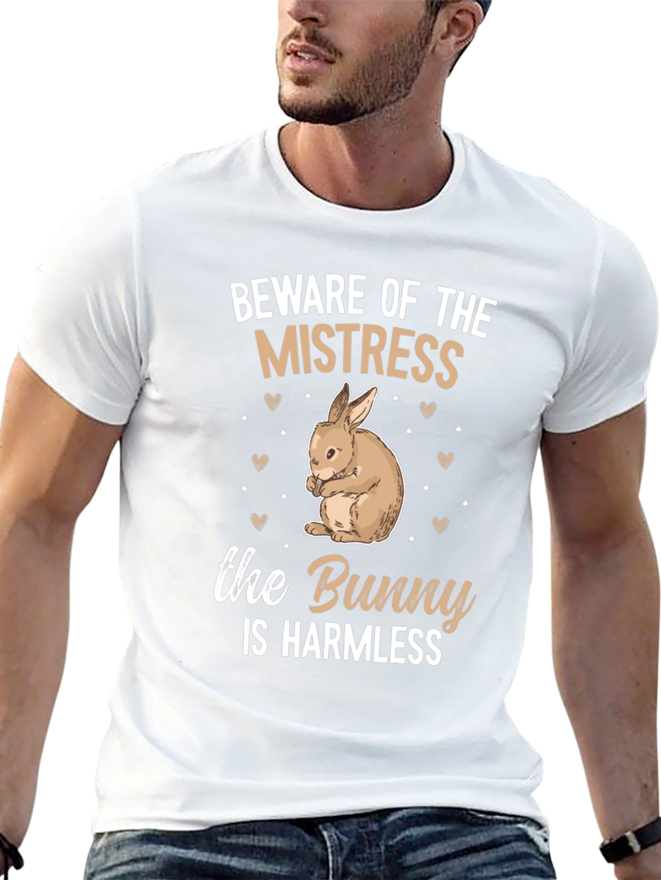 Beware Mistress Bunny Harmless Graphic T-Shirt