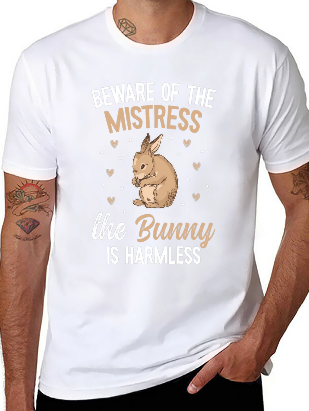 Beware Mistress Bunny Harmless Graphic T-Shirt